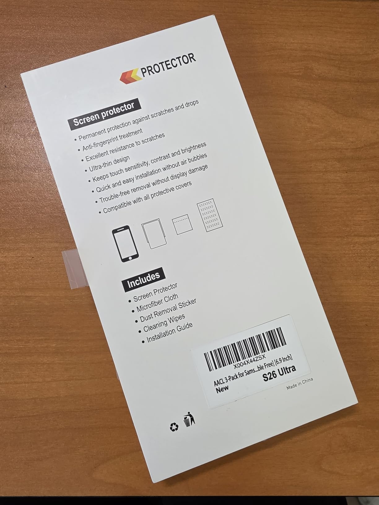 AACL 3-Pack for Samsung Galaxy S26 Ultra Screen Protector Tempered Glass, 9H Glass for S26 Ultra Screen Protector 5G, [Fast Alignment Tool] [Bubble Free] [6.9 Inch] customer photo 1