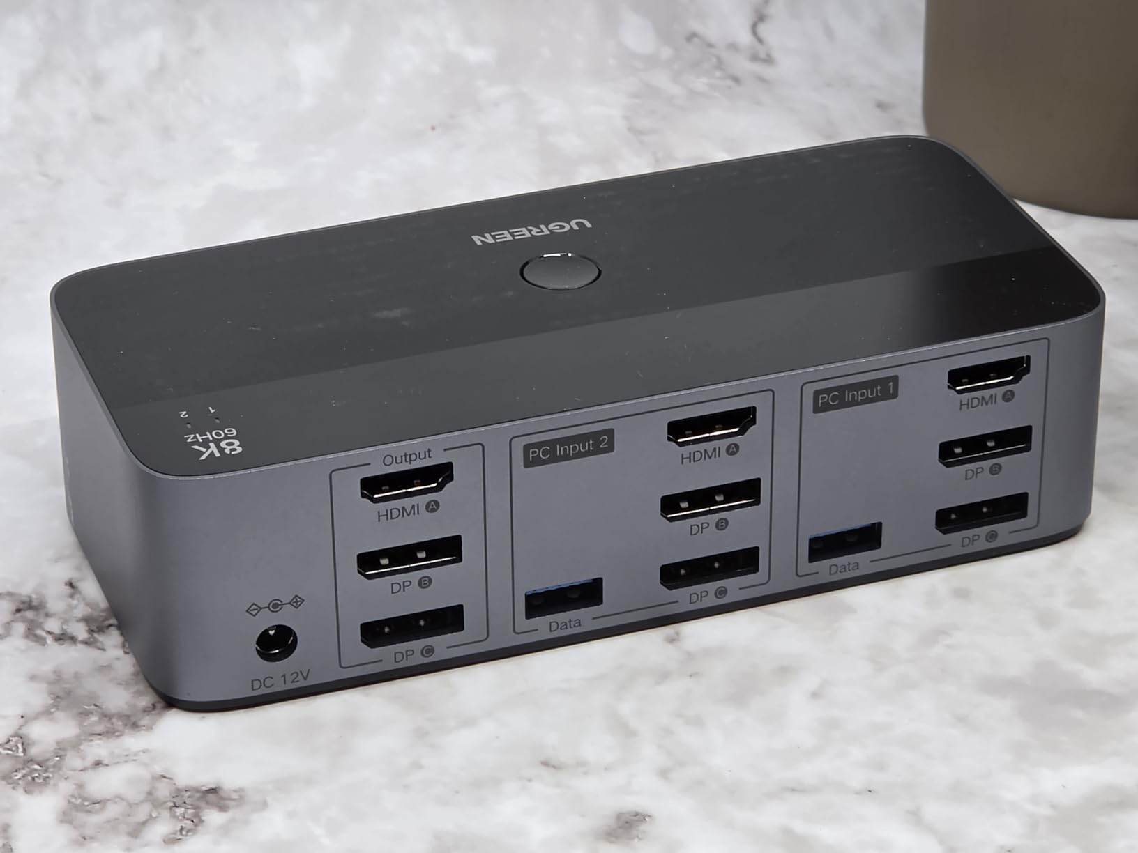 UGREEN 8K@60Hz HDMI Displayport KVM Switch 3 Monitors 2 Computers, Aluminum 4K@240Hz with 4 USB 3.0 Ports for 2 Computers Share Triple Monitors with 4 DP+2 HDMI+2 USB Cables/Power Adapter/Controller customer photo 2