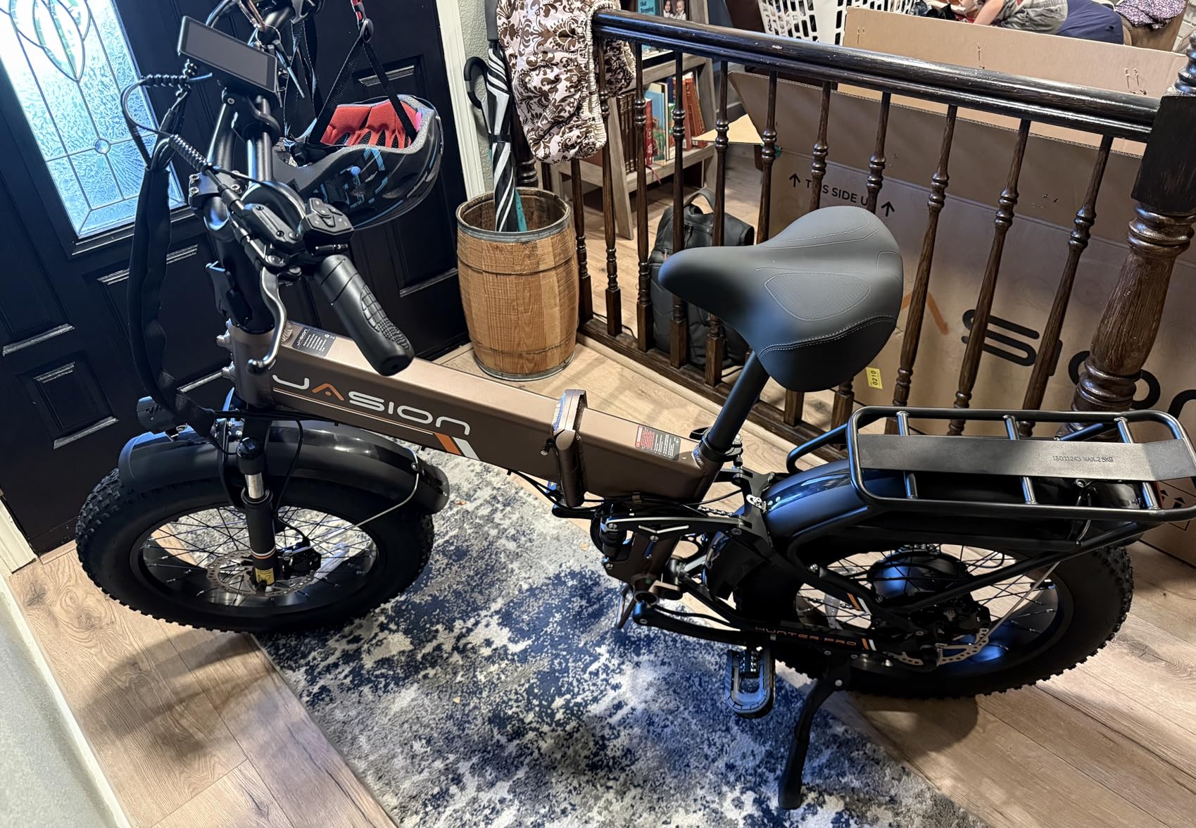 Jasion X-Hunter/ST/PRO Electric Bike for Adults, 1800W/1400W Peak 20''Fat Tire Foldable Ebike, Folding E Bike Up to 80/70 Miles Range, 720/624WH Removable Battery, 30 MPH E Bike, Certified by UL2849 customer photo 1
