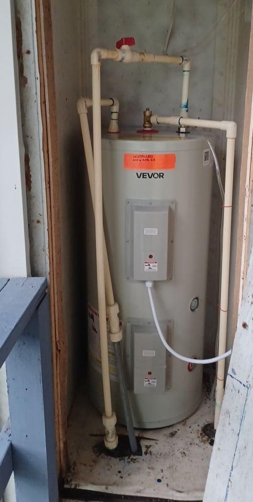 VEVOR Electric Tank Water Heater, 30 Gallon, 5000W Point-of-Use Hot Water Heater with LED Display, Knob Control, 240V customer photo 1
