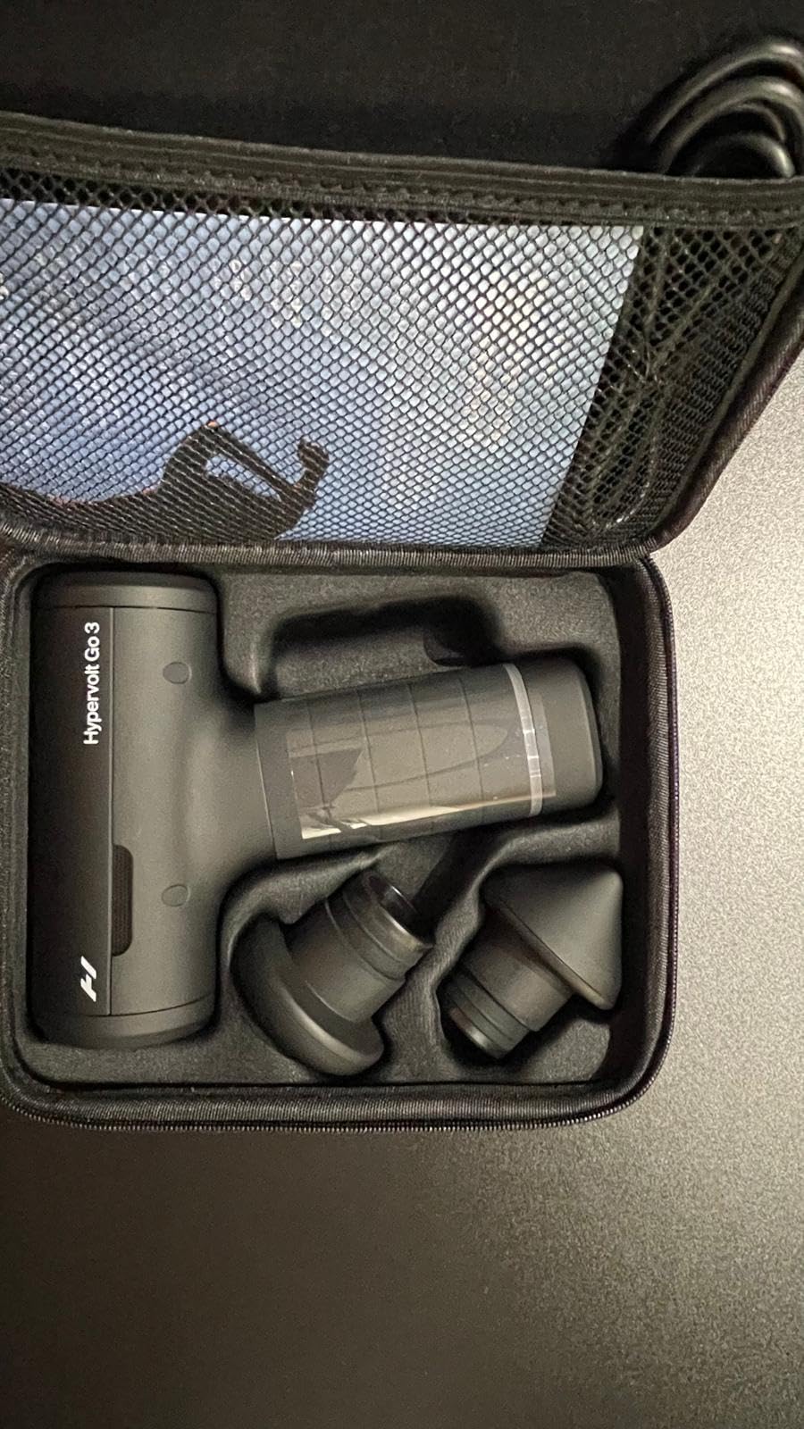 Hyperice Hypervolt Go 3 - Compact Handheld Percussion Massage Gun with QuietGlide Technology | 3 Speeds, Portable Lightweight Design | Helps Relieve Muscle Soreness and Improve Recovery customer photo 1