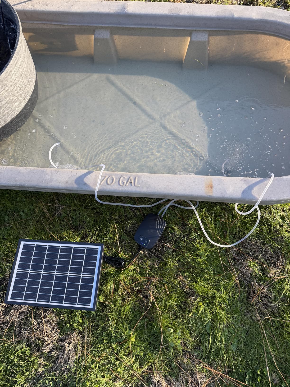 POPOSOAP 8W Solar Pond Aerator, Solar Air Pump for Pond with Solar & Battery Dual Power, 24H Continuous Aeration, 3 Working Modes customer photo 1