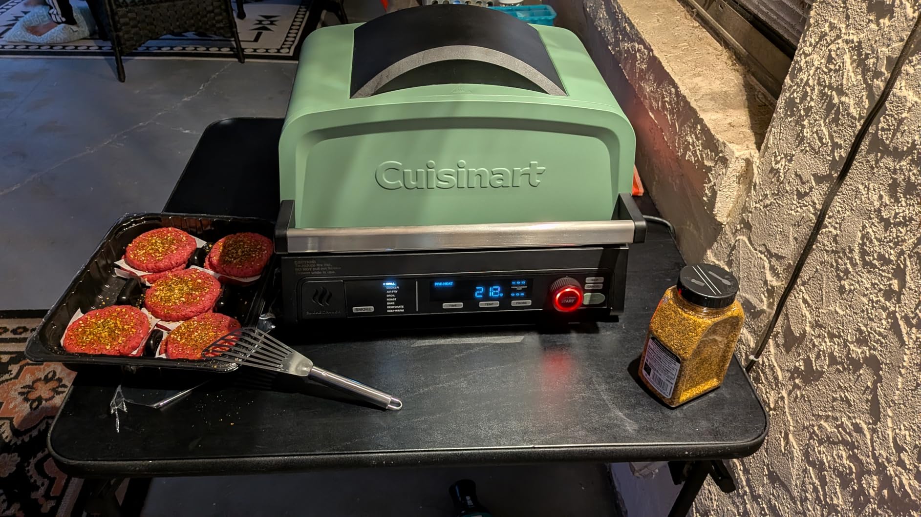 Cuisinart FlavorBoost 8-in-1 Outdoor Electric BBQ Grill & Portable Smoker, Air Fryer Grill Combo with Smart Probe, Smoke Drawer, 154 sq. in., Patio & Balcony Grill for Apartments, CEG-1302 customer photo 1