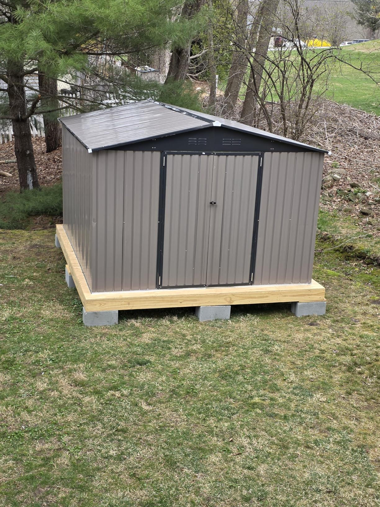 Metal Storage Shed 10x12, Outdoor Storage Building, Large Backyard Sheds, Waterproof Outside Storage Shed with Lockable Door customer photo 1