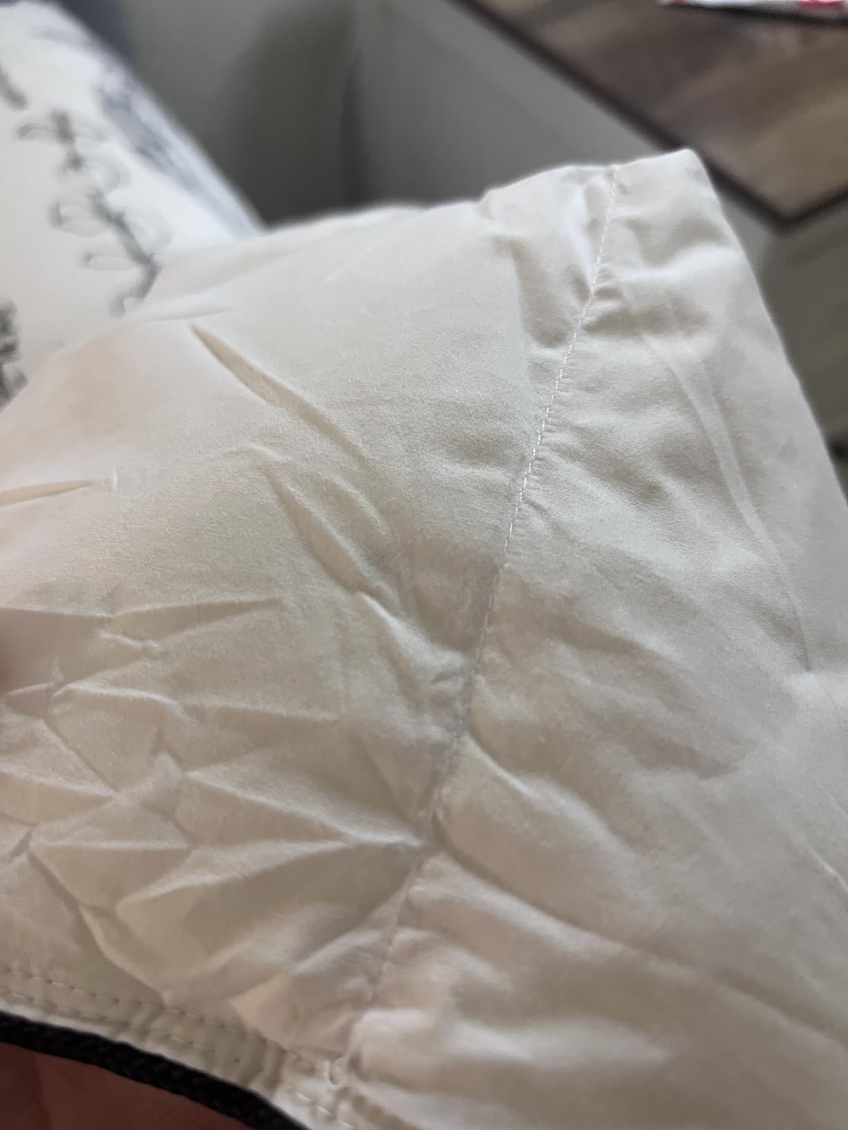 Goose Feather Down Fiber Cotton Comforter Queen Size, Ultra-Soft Duvet Insert, Hotel Collection White Quilted Comforter, All Season Bedding Comforter with 8 Corner Loops, 90x90 Inch customer photo 2