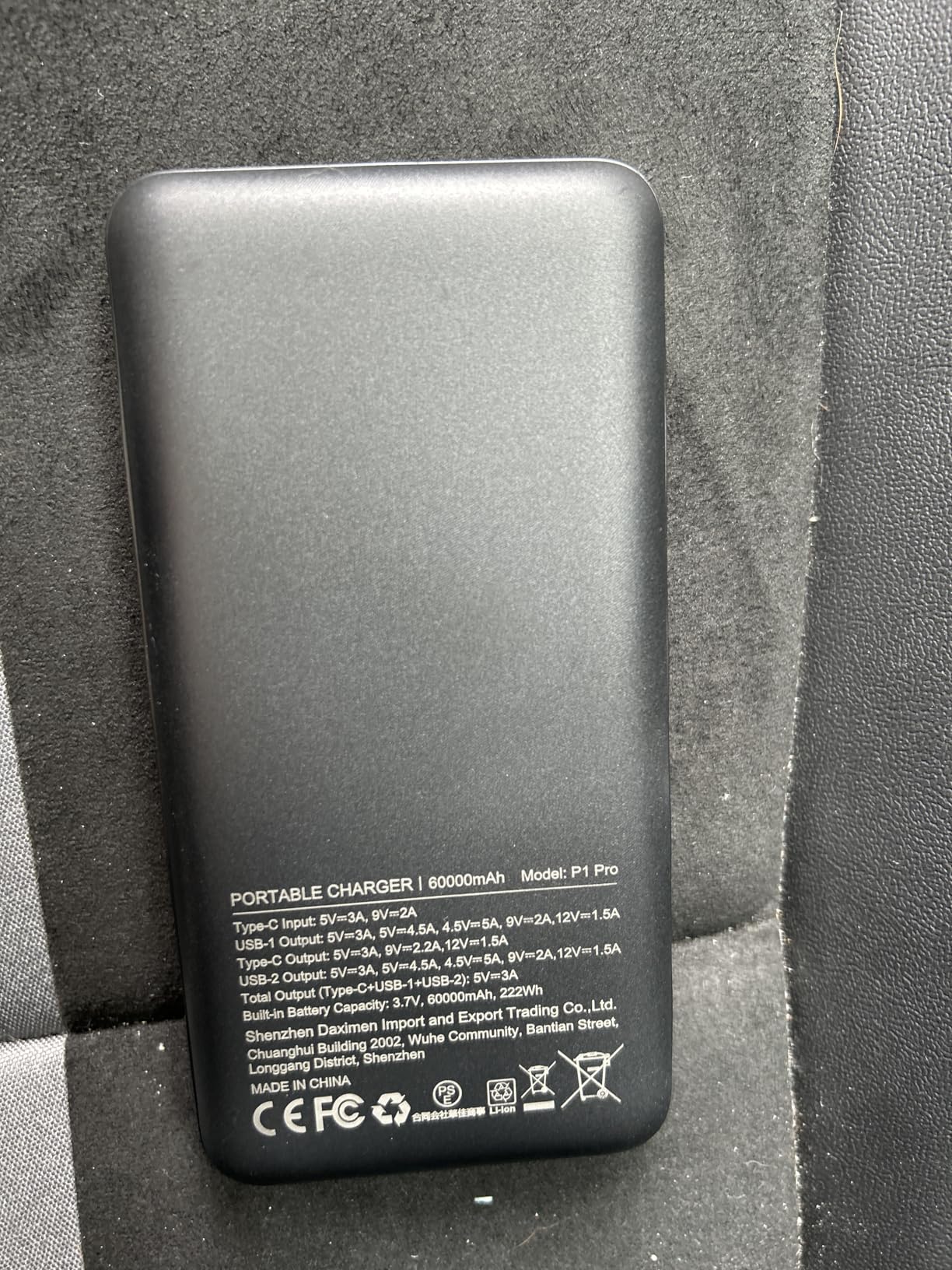 Portable Charger Power Bank - 60,000mAh Battery Pack, 22.5W Fast Charging Phone Charger Attached USB-C/iOS/Micro-USB Cable customer photo 1