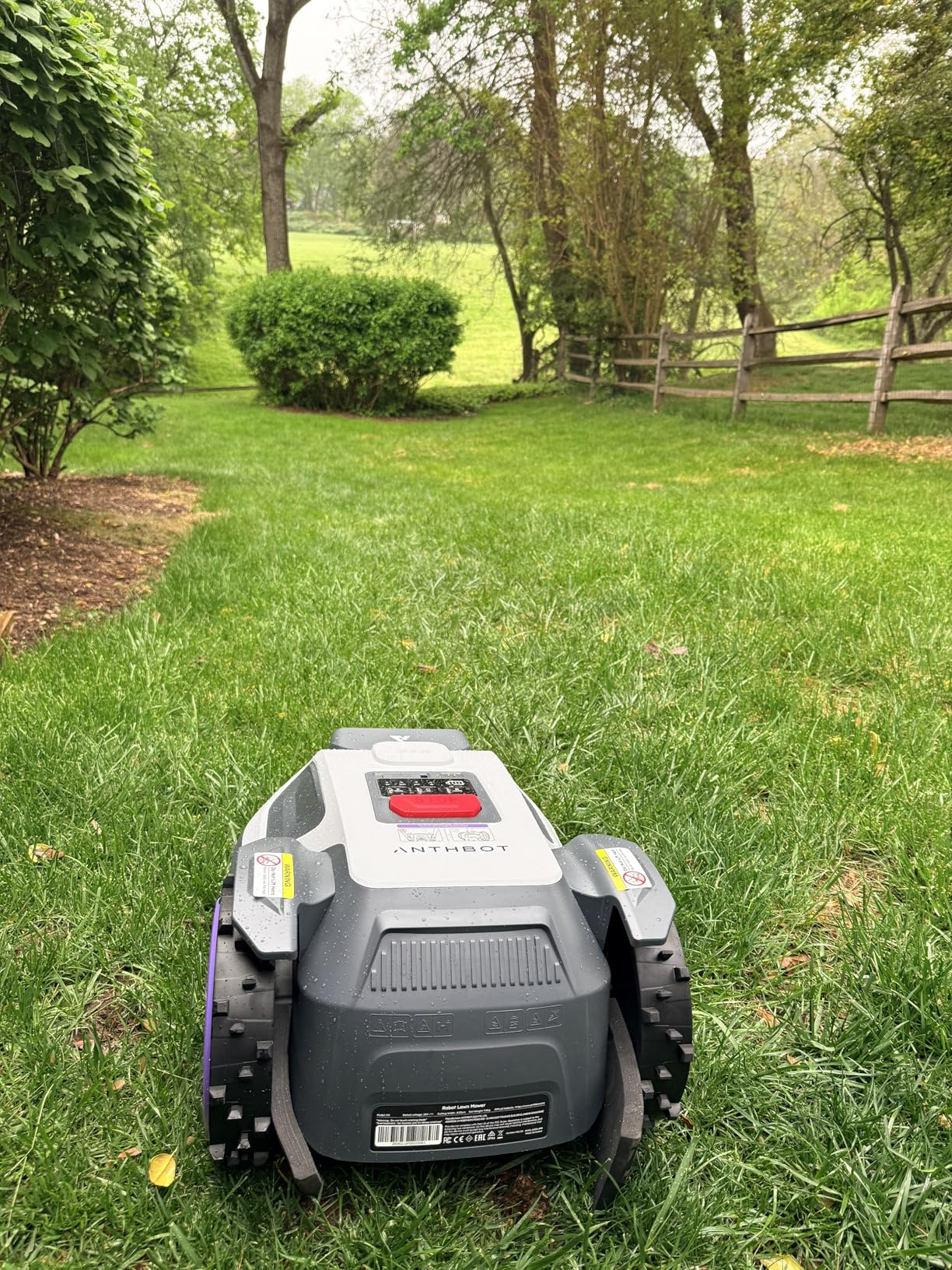 ANTHBOT M9 Robot Lawn Mower 1/4 Acre, Dual Vision+Full-Band RTK Robotic Lawnmower, No Perimeter Wire, App Control Obstacle Avoidance, 45% Slope, Cutting Height, Multi-Zone Mapping customer photo 1