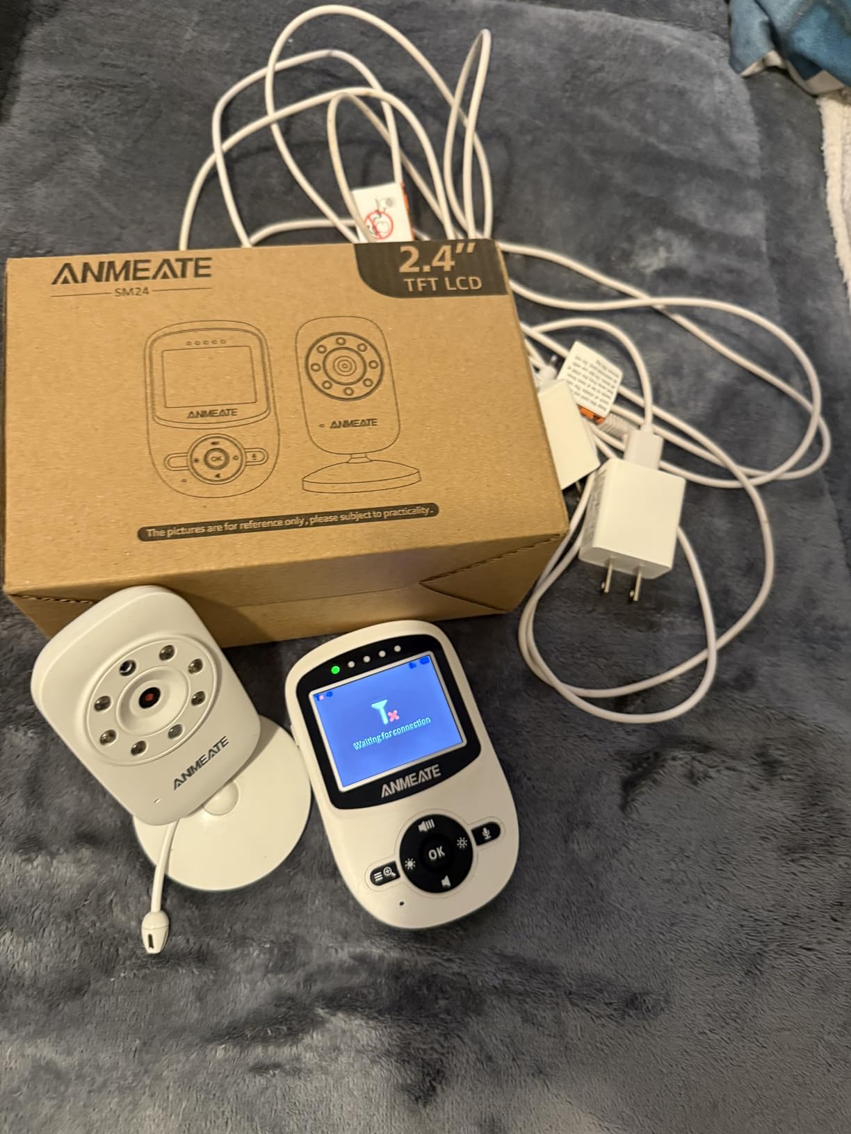 ANMEATE 6 Inch Baby Monitor with Camera and Audio - No WiFi, 48-Hour Battery, Thermal Sensor, Remote Pan/Tilt/Zoom, Two-Way Talk, Lullabies & White Noise, 1000ft Range customer photo 2
