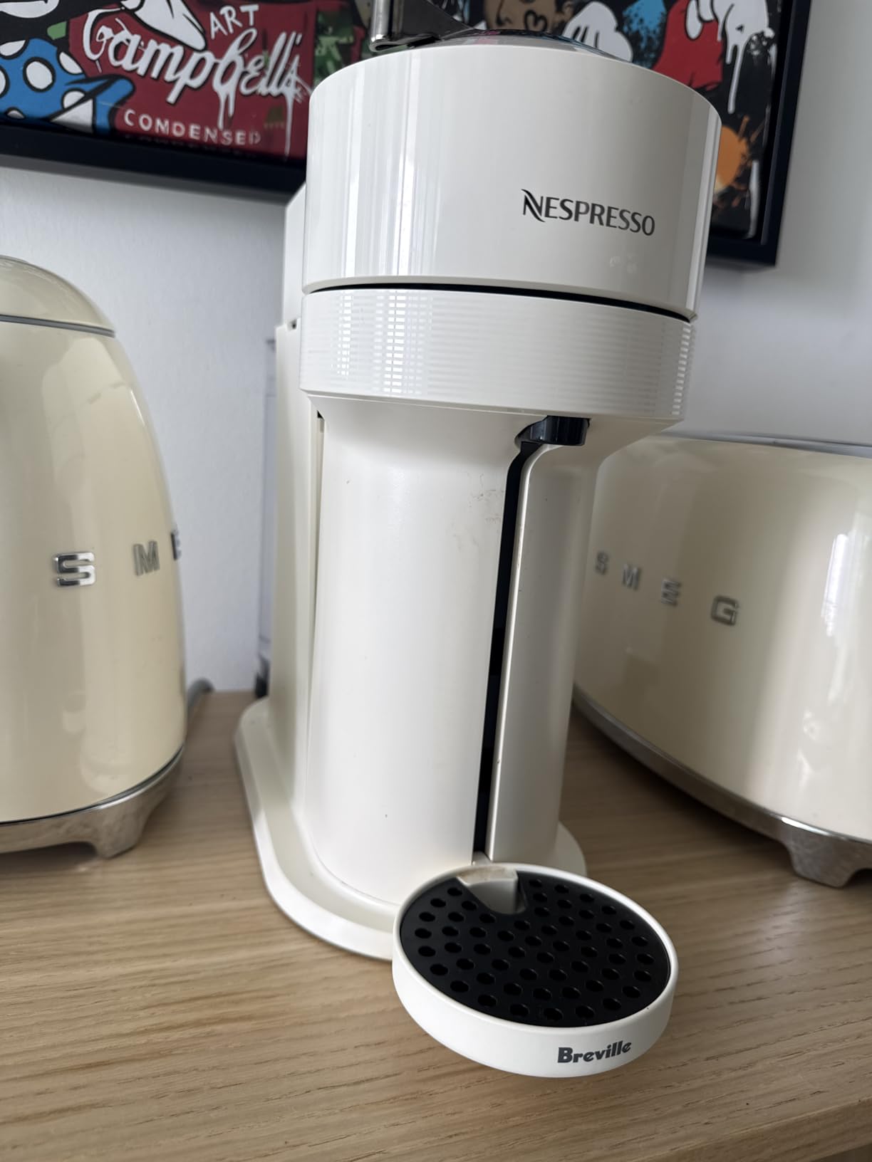 Nespresso Vertuo Next Premium Coffee and Espresso Maker by Breville with Aeroccino Milk Frother, Creamy White Dark Chrome customer photo 1