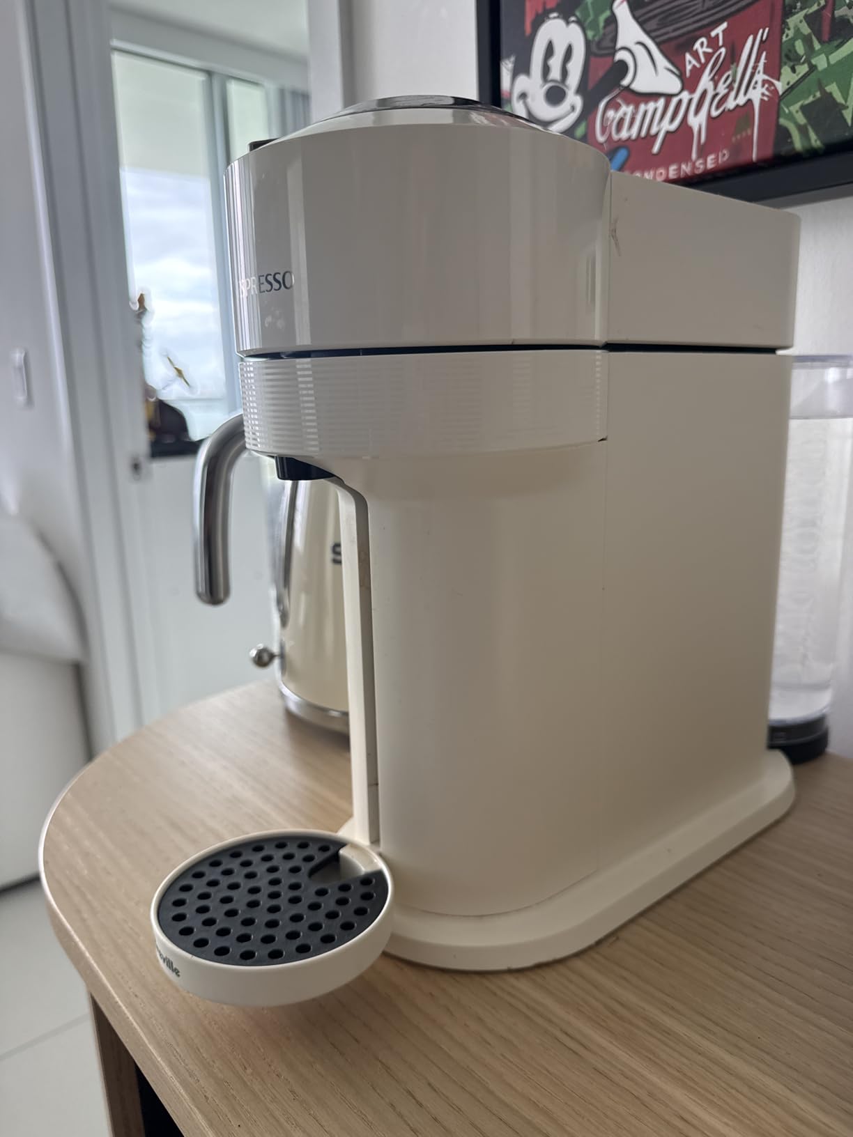Nespresso Vertuo Next Premium Coffee and Espresso Maker by Breville with Aeroccino Milk Frother, Creamy White Dark Chrome customer photo 2
