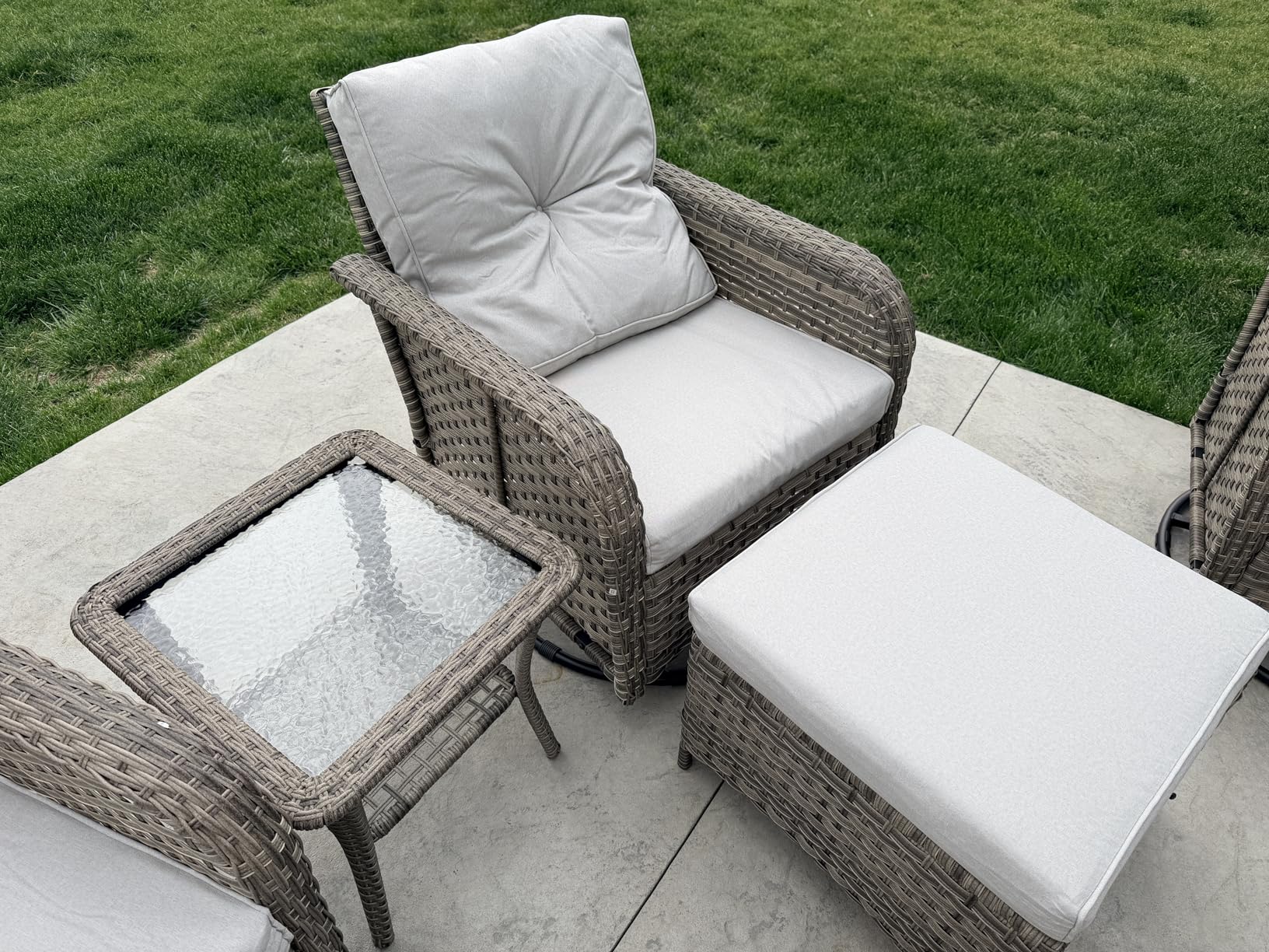 Aoxun 10-Piece Patio Furniture Set with 44