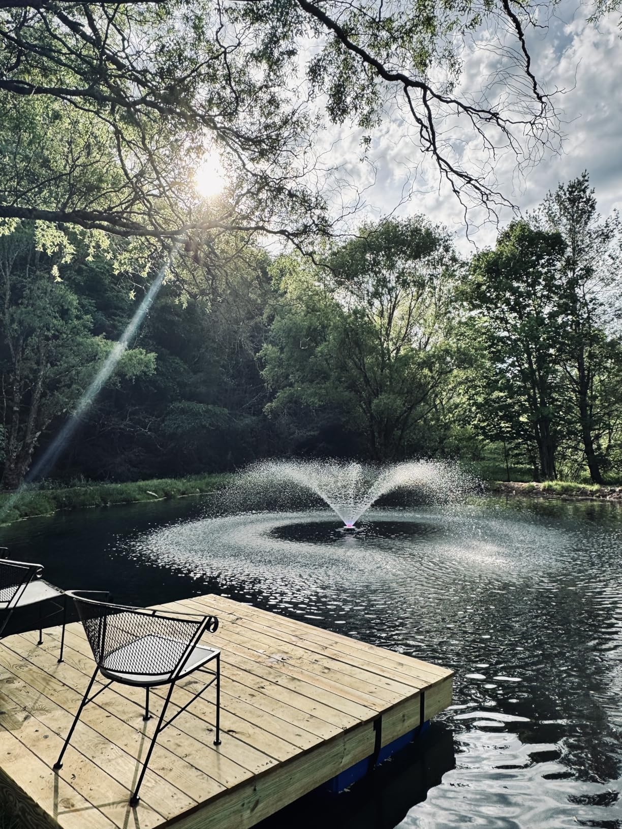 Pond Fountain Aerator, LED RGB Multicolor Aerator Floating Fountain Light, 750W 1HP 15000 GPH Floating Pump,IP68,for Ponds & Lakes customer photo 1