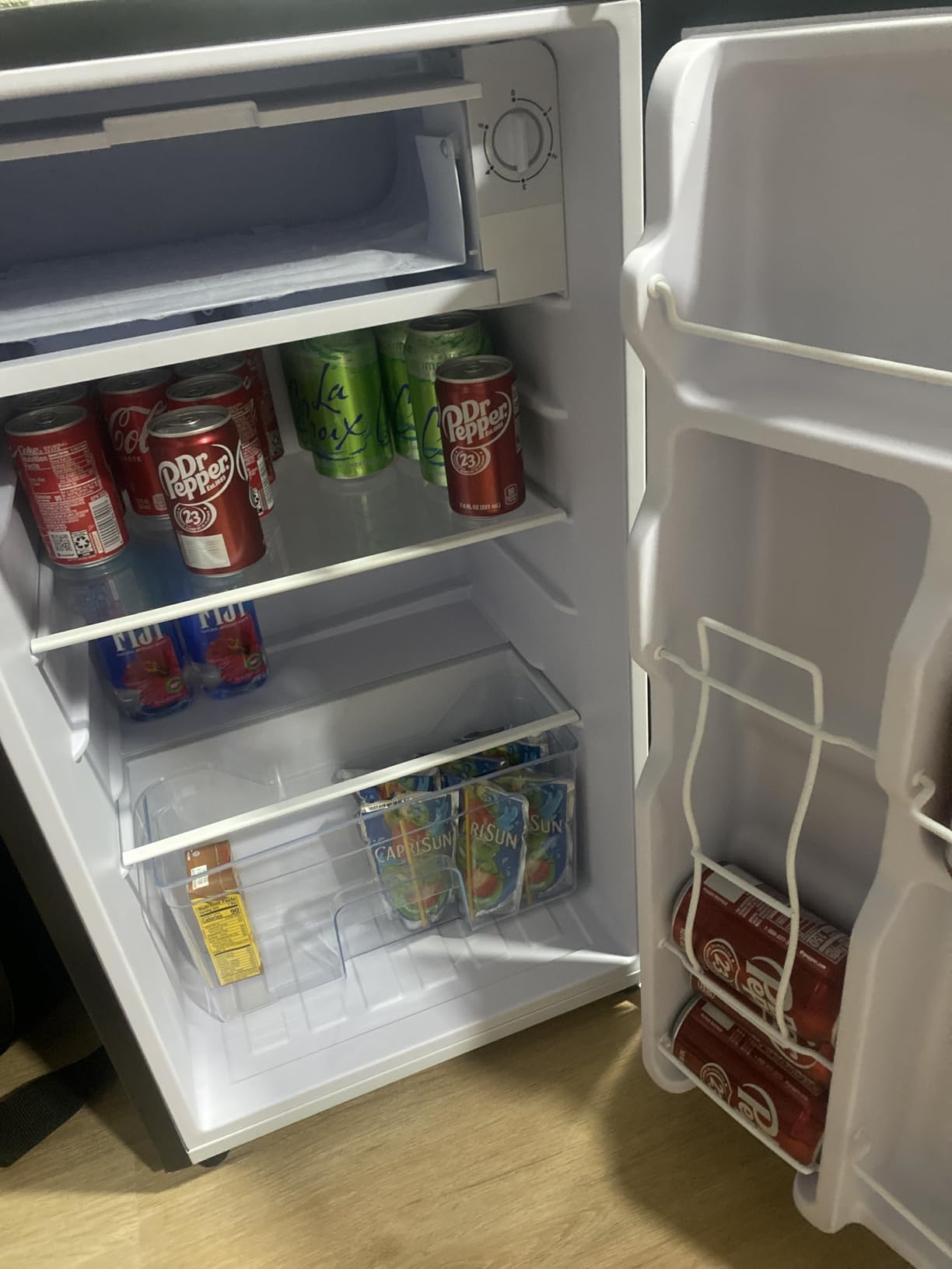 NEWBULIG Mini Fridge with Freezer 3.2 Cu.Ft Small Refrigerator for Office, Dorm, Small Fridge with Adjustable Thermostat, Energy Saving, Single Door, Black customer photo 1