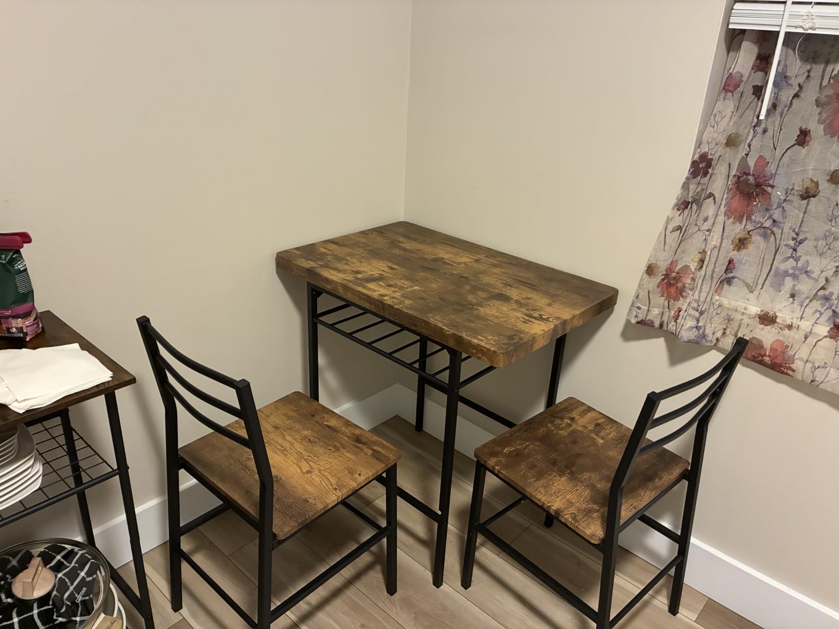 Best Choice Products 5-Piece Modern Dining Set W/Steel Frame, Space Saving Rectangular Kitchen Table W/ 4 Matching Chairs & Storage Rack for Apartments, Kitchens & Dining Rooms - Medium Brown/Black customer photo 1