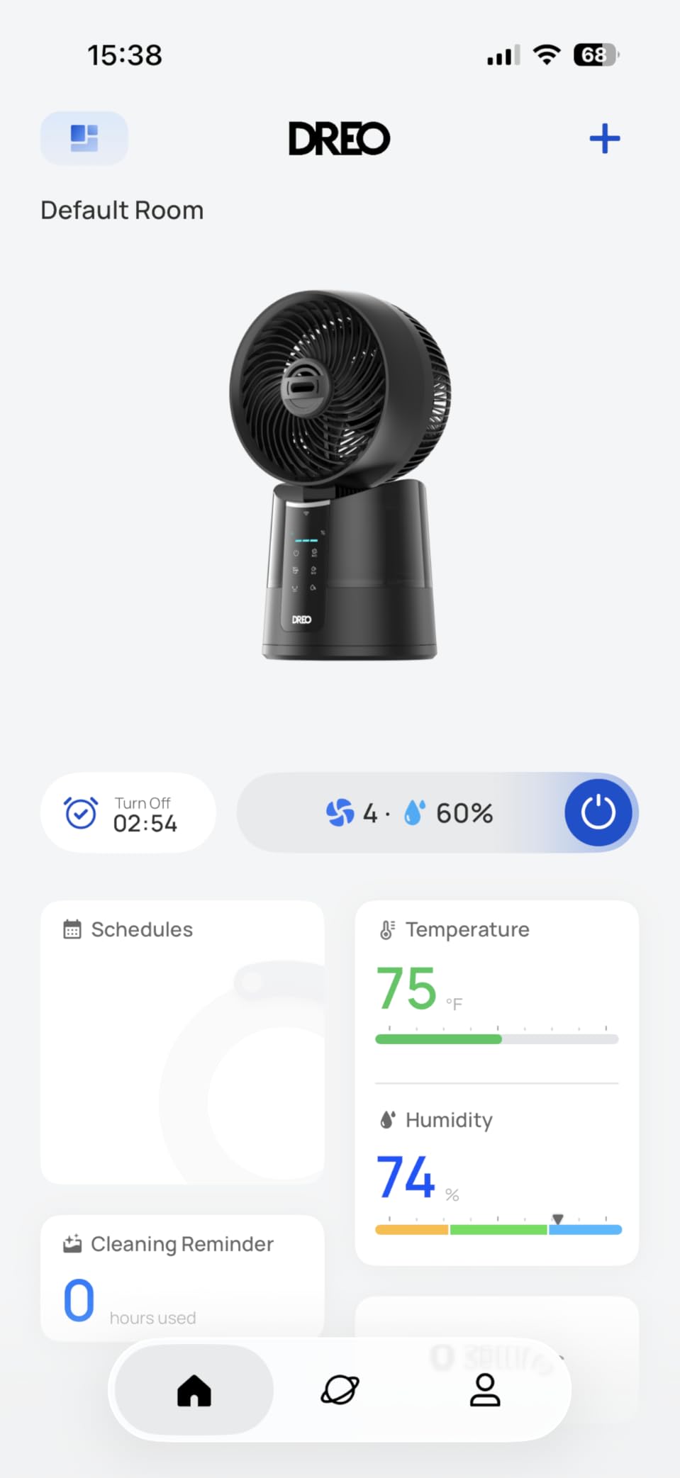 DREO TurboCool Misting Fan 516, 5℉ Drop Cooling Fans that Blow Cold Air, 150°+30° Omni-directional Oscillating, Evaporative air cooler, 26 ft/s Wind, Ultrafine Mist, 20dB 6 Speeds 2 Modes, White customer photo 1