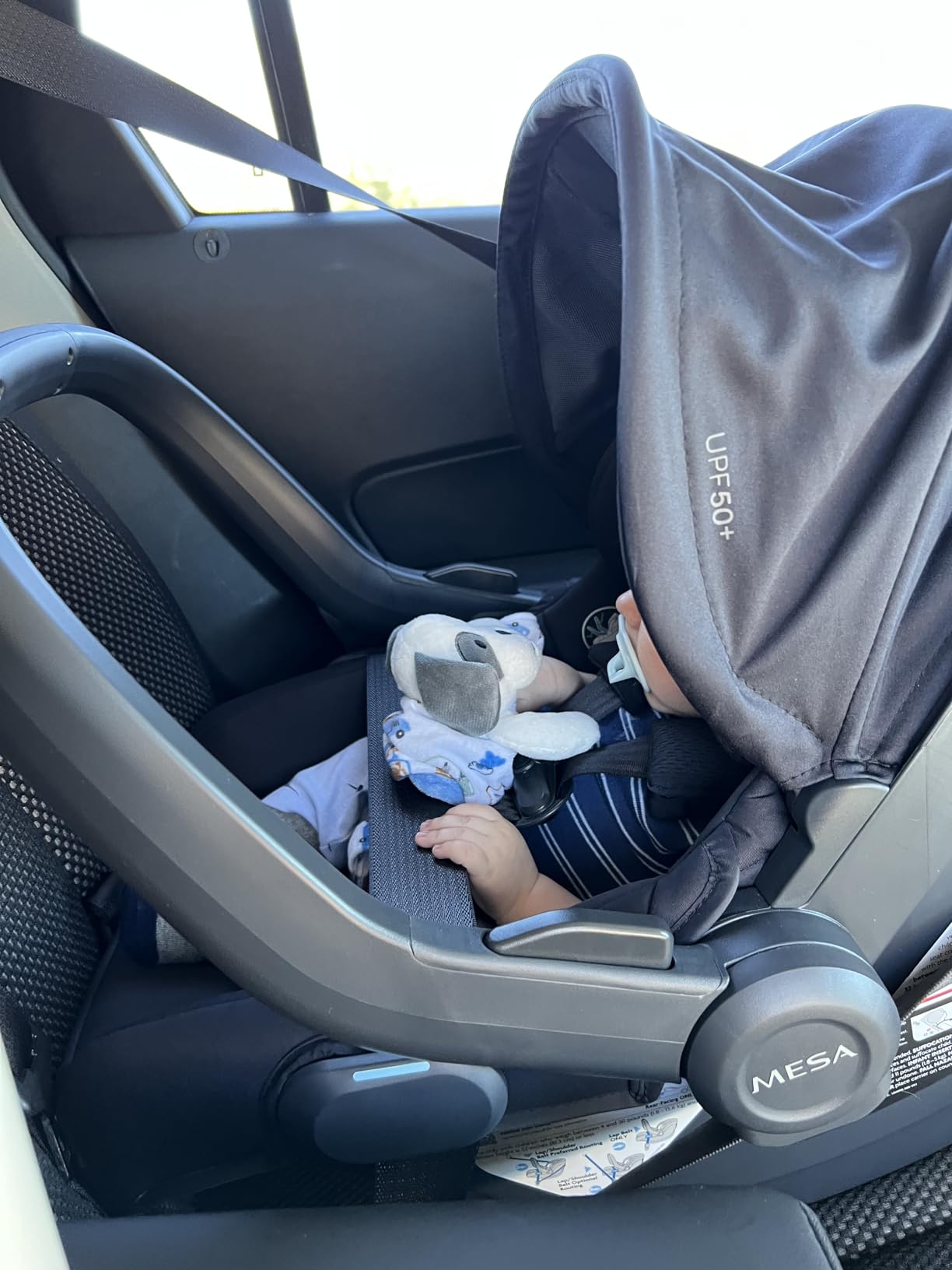 UPPAbaby Mesa V3 Infant Car Seat - Easy Installation + SmartSecure Technology - Attaches to Stroller | Base + Infant Insert Included - Ada (Sandstone) customer photo 1