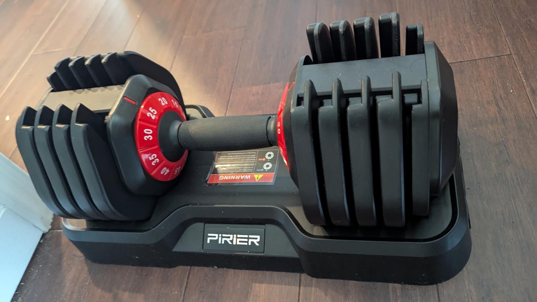 PIRIER Adjustable Dumbbell Set 50LB, 18-in-1 Free Weight Adjustable Dumbbells customer photo 1