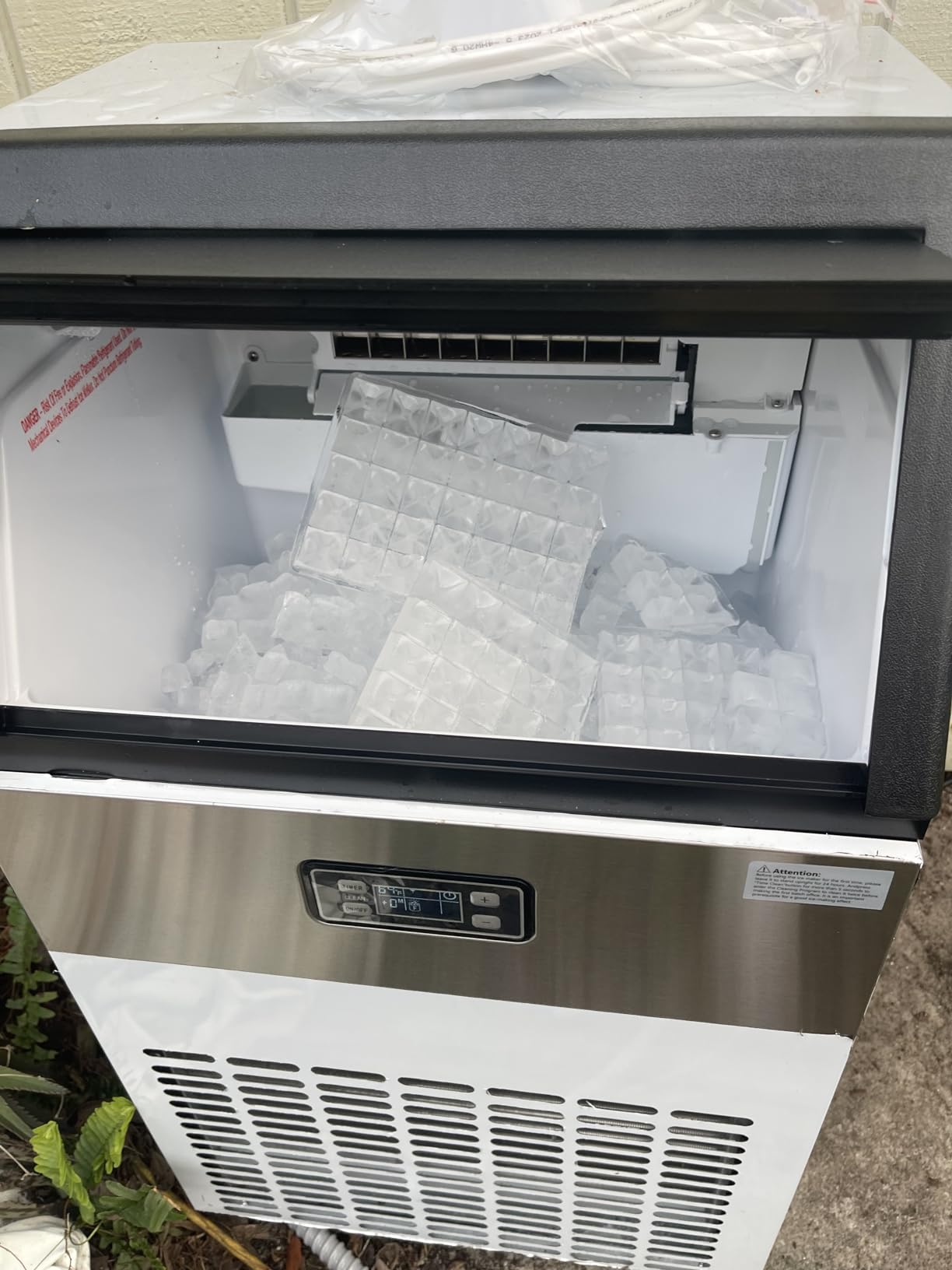 Commercial Under Counter Ice Maker with Drain Pump, Produces 80 lbs Ice Daily, Built-in or Freestanding Ice Machine with 25 lbs Storage, Self-Cleaning, Ideal for Home, Bars & Cafes customer photo 2