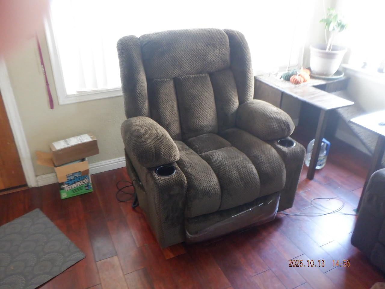 3 Motor Large-Wide Lift Chair, Infinite Position, 180° Lay Flat, Power Lift Chairs Recliners for Elderly Big and Tall, Massage & Heat, Extended Footrest (Grey, Large Wide) customer photo 1
