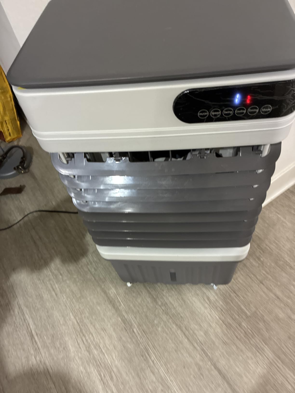 AKIRES 3600CFM Swamp Cooler,Evaporative Air Cooler with 13.5-Gal Water Tank,4 Ice Packs,Evaporative Cooler for Outdoor Patio Garage Commercial Industrial Use (41IN) customer photo 1