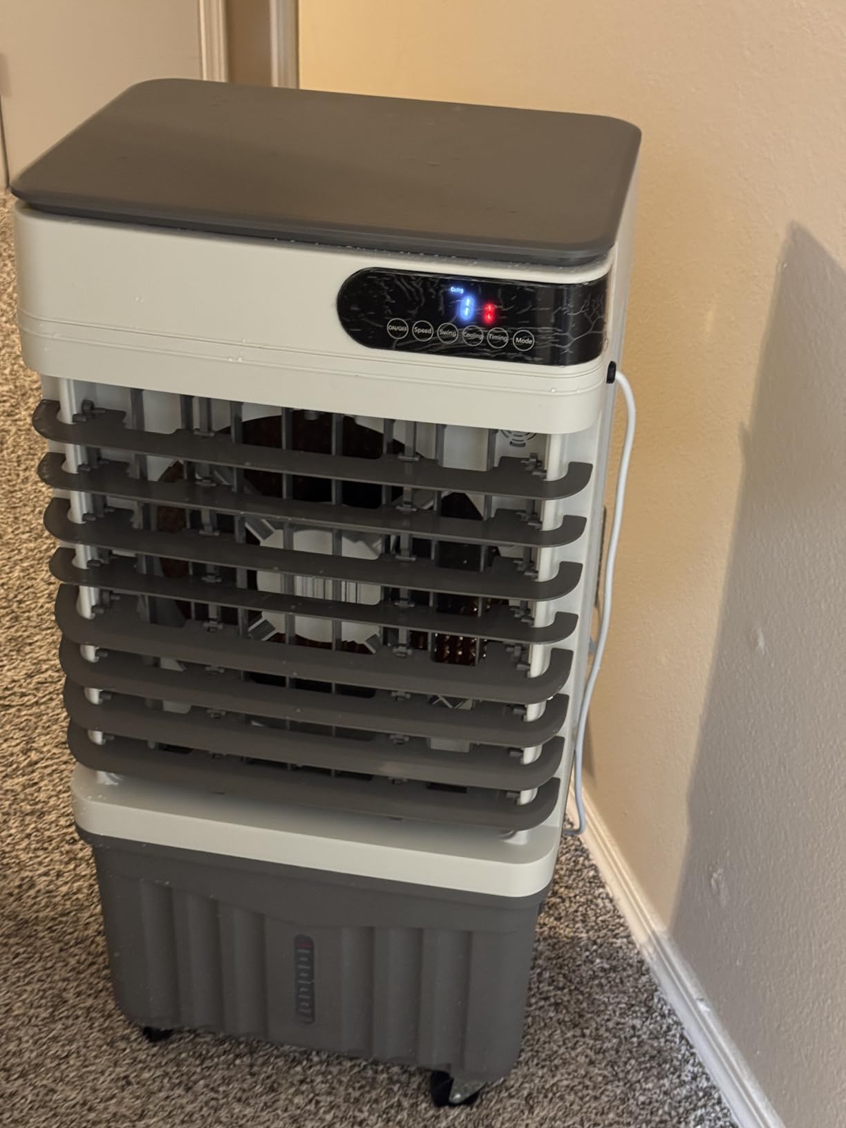AKIRES 3600CFM Swamp Cooler,Evaporative Air Cooler with 13.5-Gal Water Tank,4 Ice Packs,Evaporative Cooler for Outdoor Patio Garage Commercial Industrial Use (41IN) customer photo 2