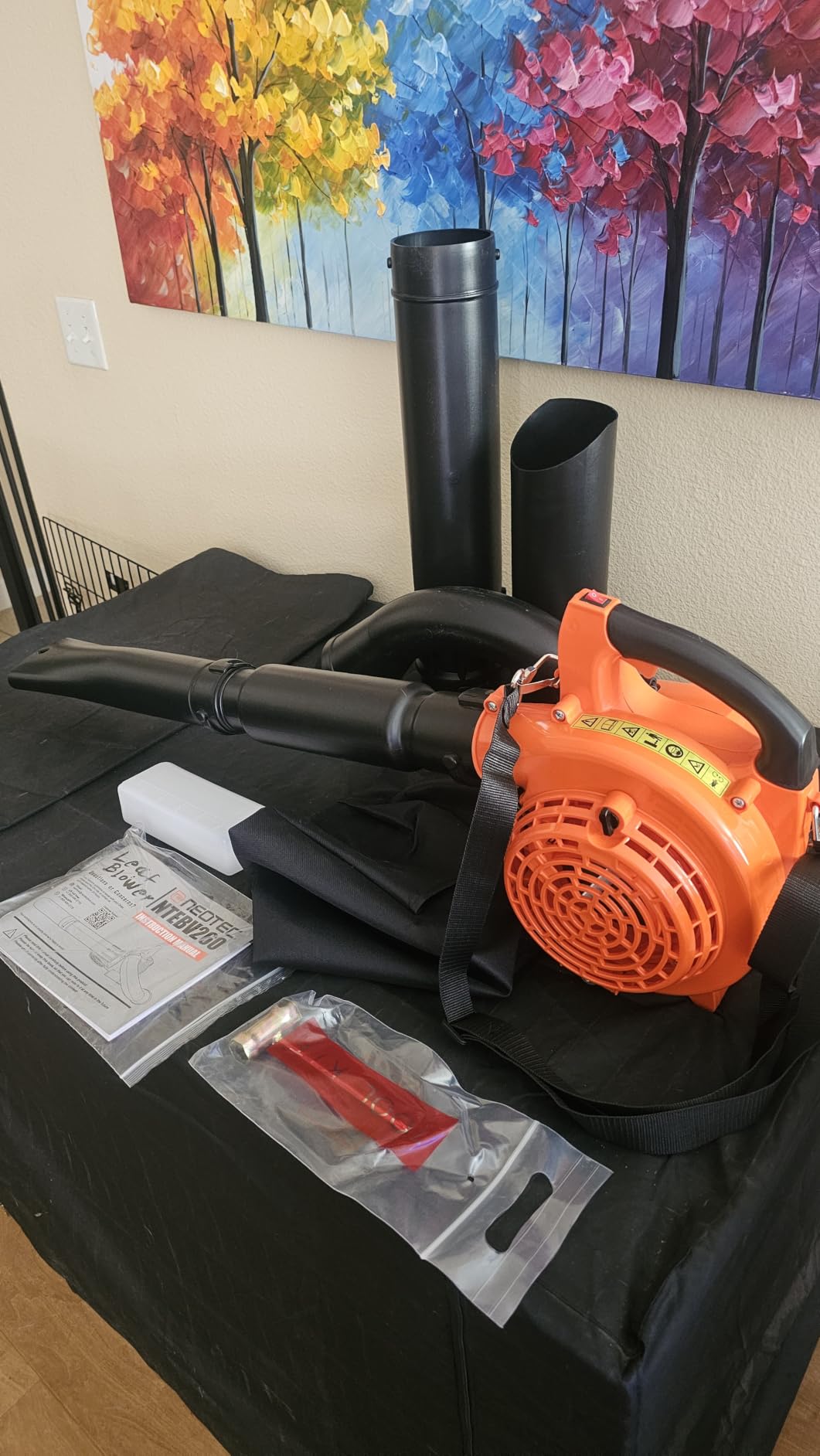 3-in-1 Leaf Vacuum with Bag and Leaf Mulcher, Gas Leaf Blower - 25.4cc 180 MPH 432 CFM Handheld Blower, 2-Cycle Gas Powered Lightweight Lawn Care Tool customer photo 1