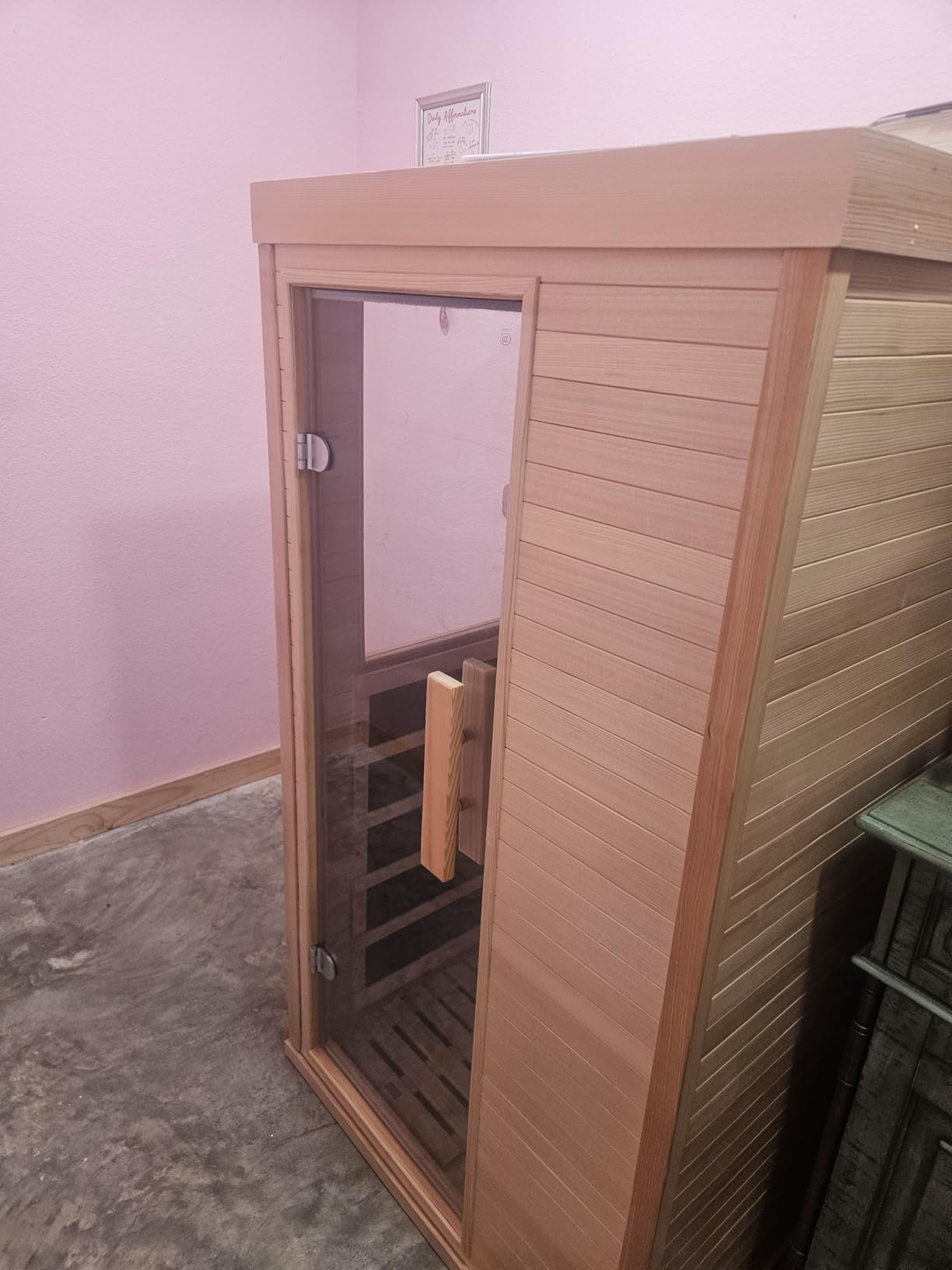 Outdoor Traditional Sauna, 4-6 Person Wooden Sauna, Steam Wet Wood Sauna with 220V with 6KW Heater, Sauna Stone, Thermometer customer photo 1