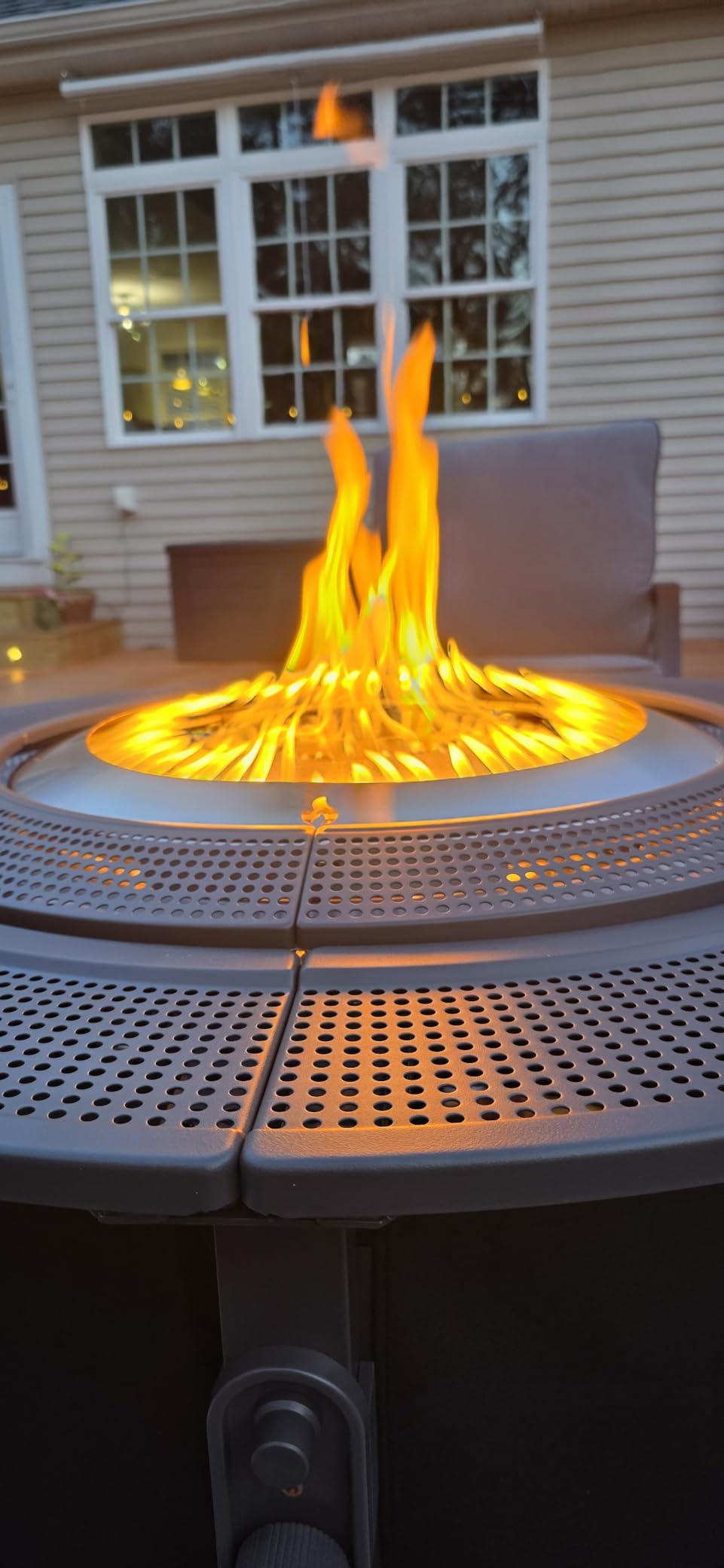 Infinity Flame Propane Fire Pit | Outdoor Gas Fire Pit Table, Smokeless Signature Flame Design, Durable Stainless Steel | 42