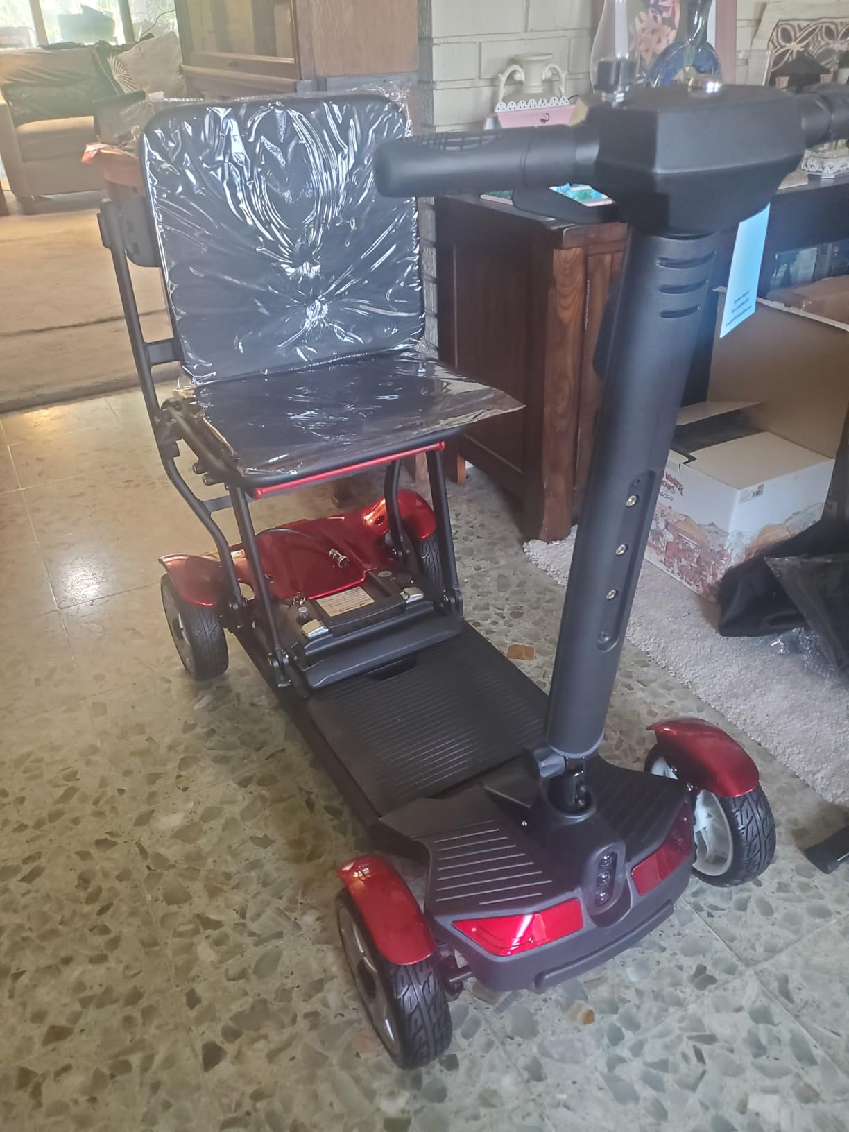 Mobility Scooter for Adults, 4 Wheel Motorized Mobility Scooter w/Storage Basket, 350LBS Capacity & Detachable Battery, 15Miles Electric Powered Mobility for Outdoor (Red, 15 MI-5) customer photo 1
