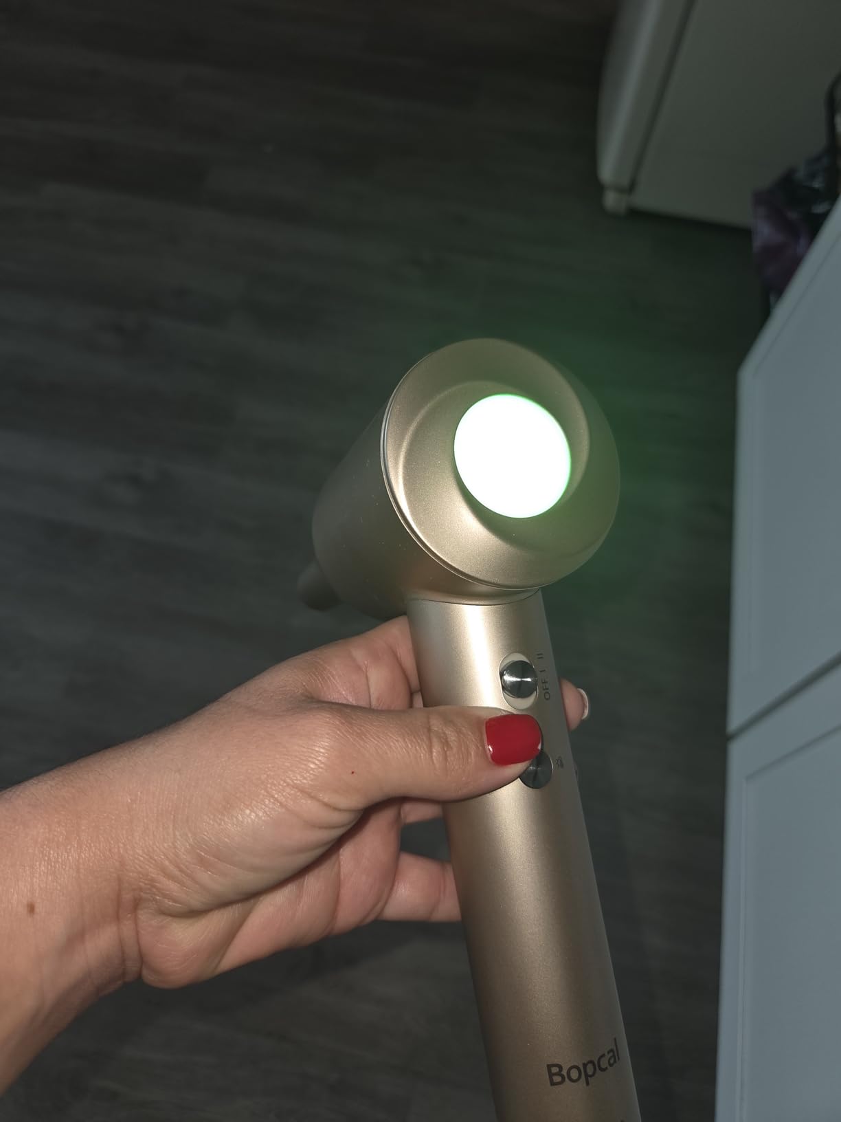 Hair Dryer, 160,000 RPM High-Speed Ionic Blow Dryer with Diffuser, Gold customer photo 1