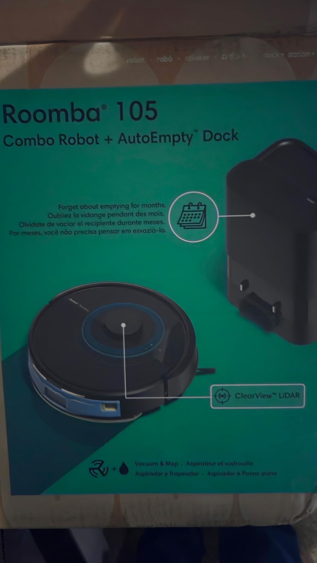 iRobot Roomba 105X Combo Robot Vacuum & Mop with AutoEmpty Dock, Self-Emptying for Up to 75 Days, 70x Power-Lifting Suction, Smart LiDAR Mapping, App & Voice Control, Ideal for Homes with Pets & Kids customer photo 2