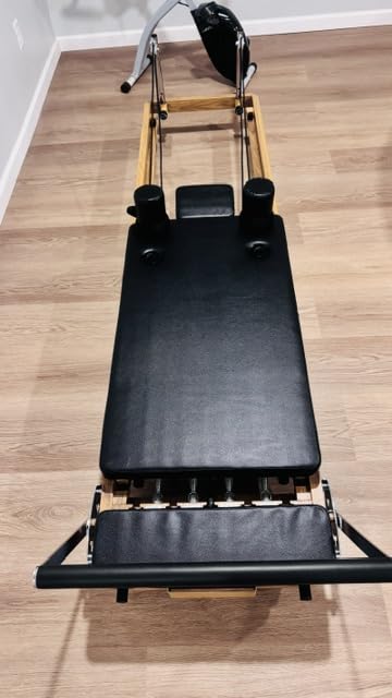 Foldable Pilates Reformer - 90% Pre-Assembled Home Gym Workouts Bundle, Dual Resistance System (Springs + Latex), Jumpboard & Adjustable Foot Bar for All Levels customer photo 1