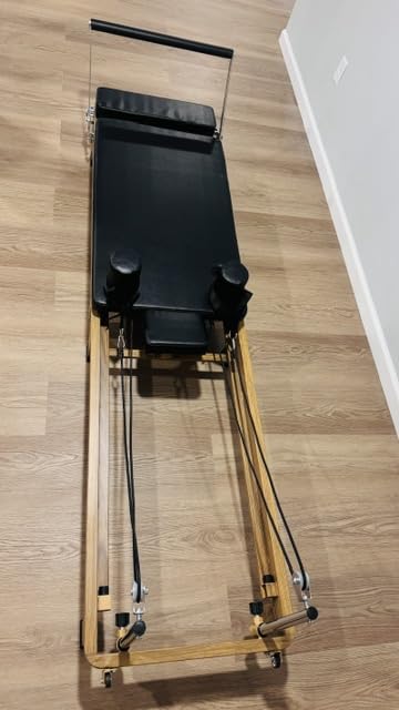 Foldable Pilates Reformer - 90% Pre-Assembled Home Gym Workouts Bundle, Dual Resistance System (Springs + Latex), Jumpboard & Adjustable Foot Bar for All Levels customer photo 2