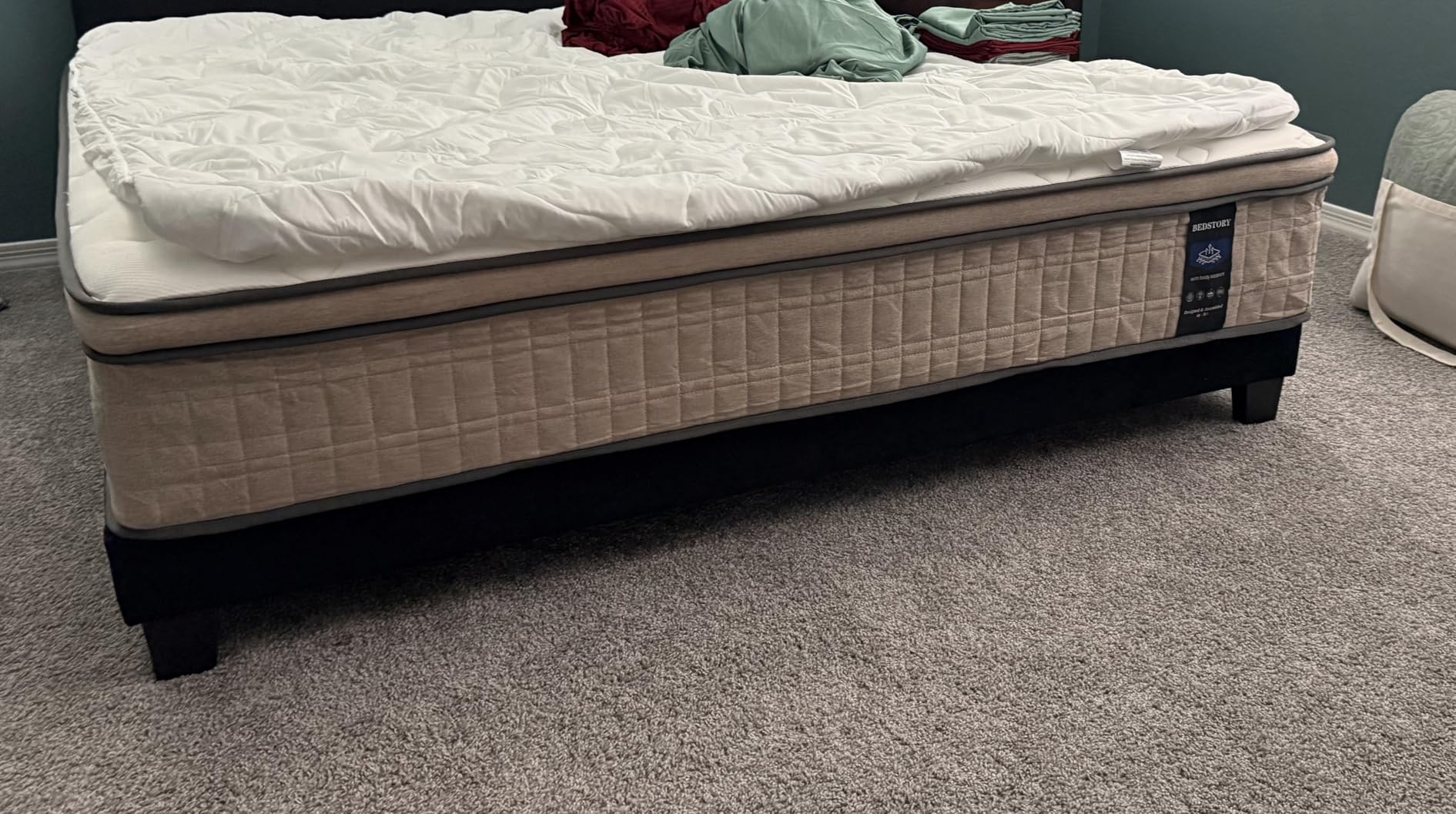 BedStory 14 inch Medium Firm Queen Mattress - Pain-Relieving Hybrid Mattress for Extra Lumbar & Hip Support - Queen Bed in a Box - 365-Night Trial - No Odor, Fiberglass-Free, CertiPUR-US Certified customer photo 2