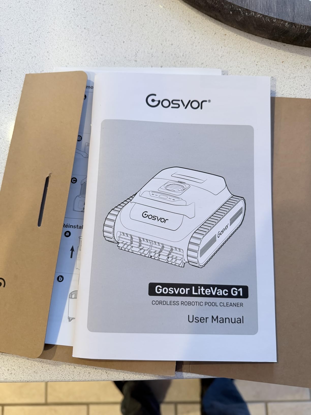 Gosvor LiteVac G1 Pool Vacuum for Inground & Above Ground Pools, Up to 200 Mins, Floor/Wall/Waterline/Shallow Area Cleaning with Smart Navigation, 15.2 lbs Lightweight, Double Filtration, Orange customer photo 1