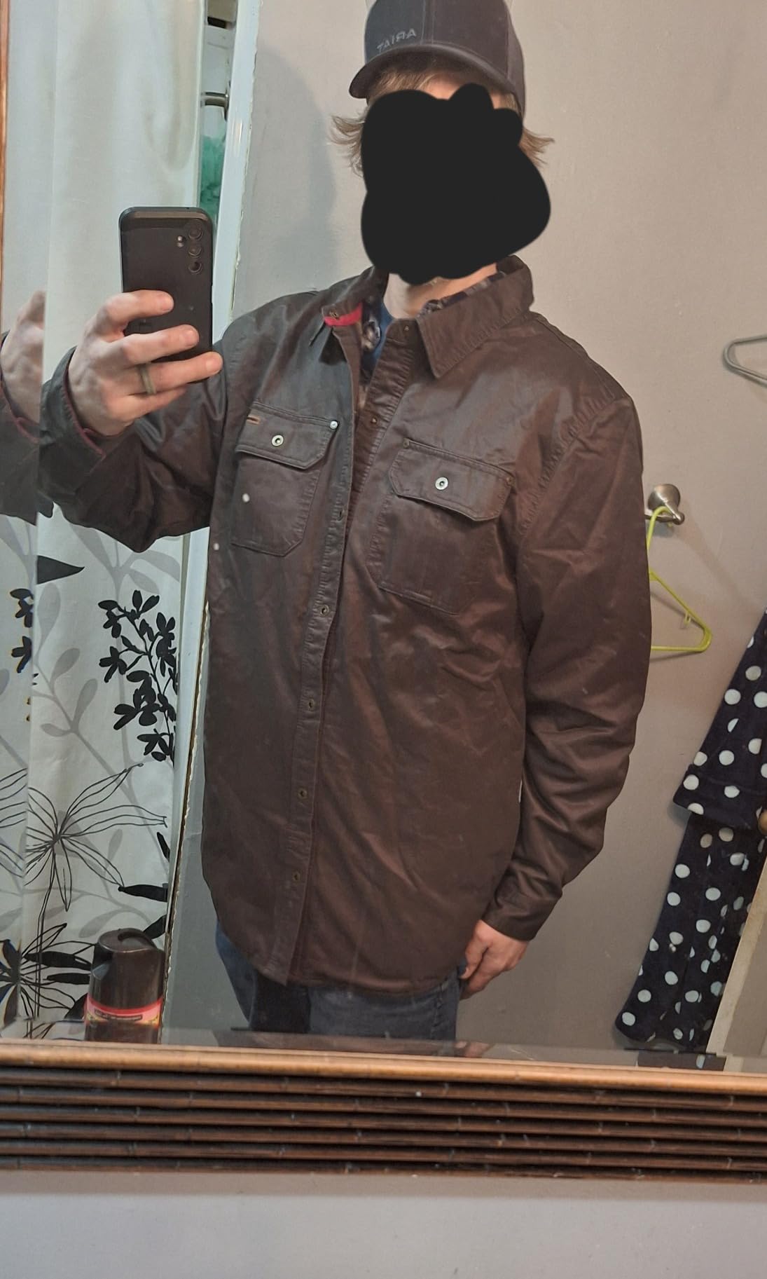 Legendary Whitetails Mens Flannel Lined Shirt Jacket Waxed Cotton Water Resistant Shacket customer photo 2
