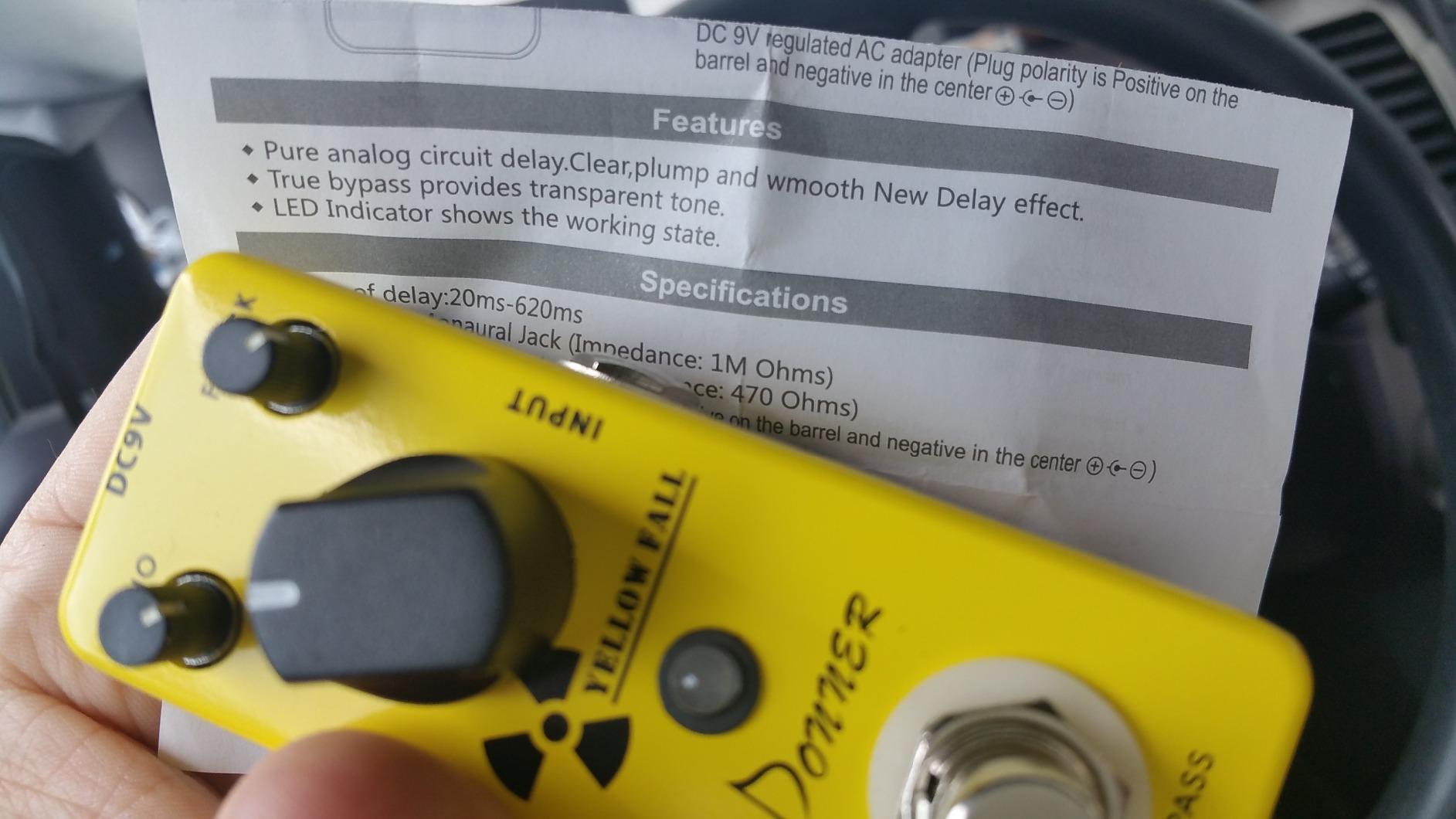 Donner Yellow Fall Analog Delay Mini Guitar Effect Pedal customer photo 1