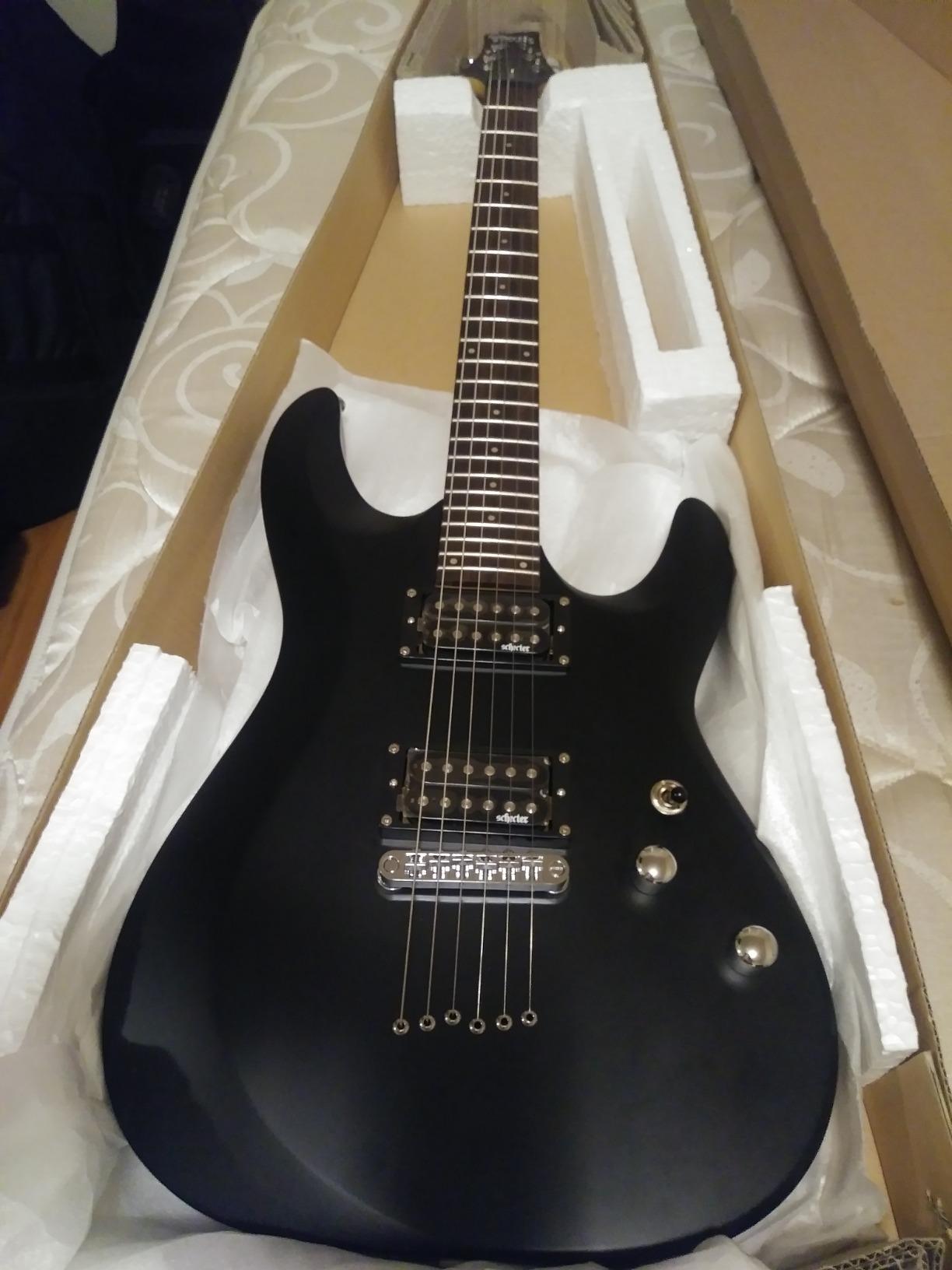 Schecter C-6 Deluxe Solid-Body Electric Guitar, Satin Black customer photo 1
