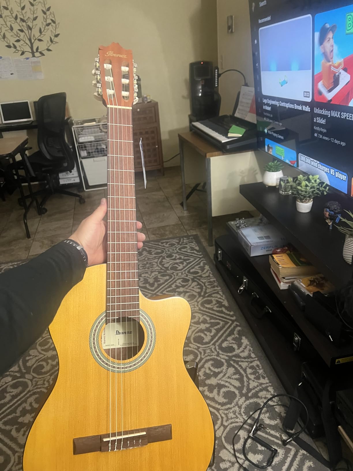 Ibanez GA3ECE Nylon-string Acoustic-Electric Guitar - Open Pore Amber customer photo 2