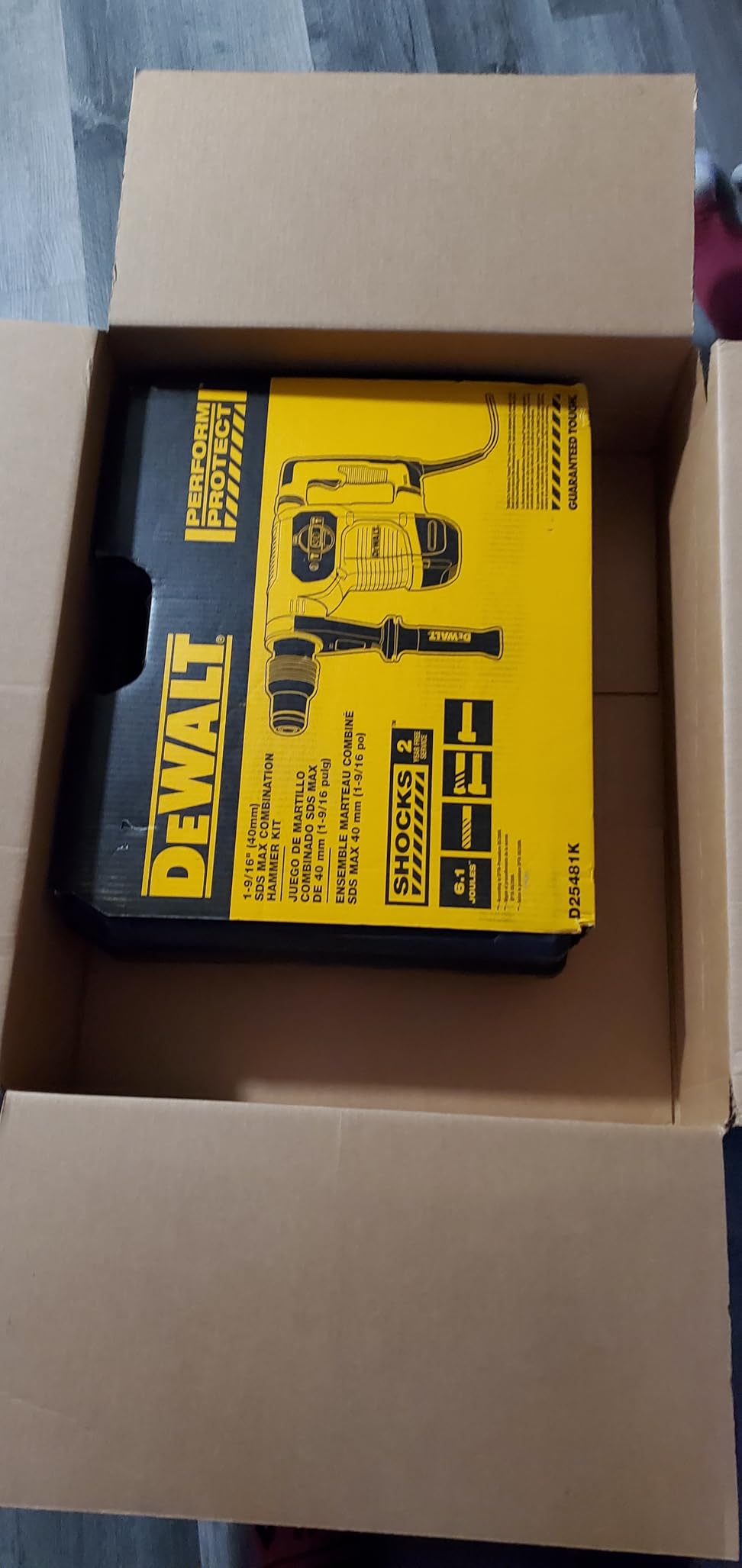 DEWALT Rotary Hammer/Drill Combination Kit, SDS MAX, 40mm (D25481K) customer photo 1