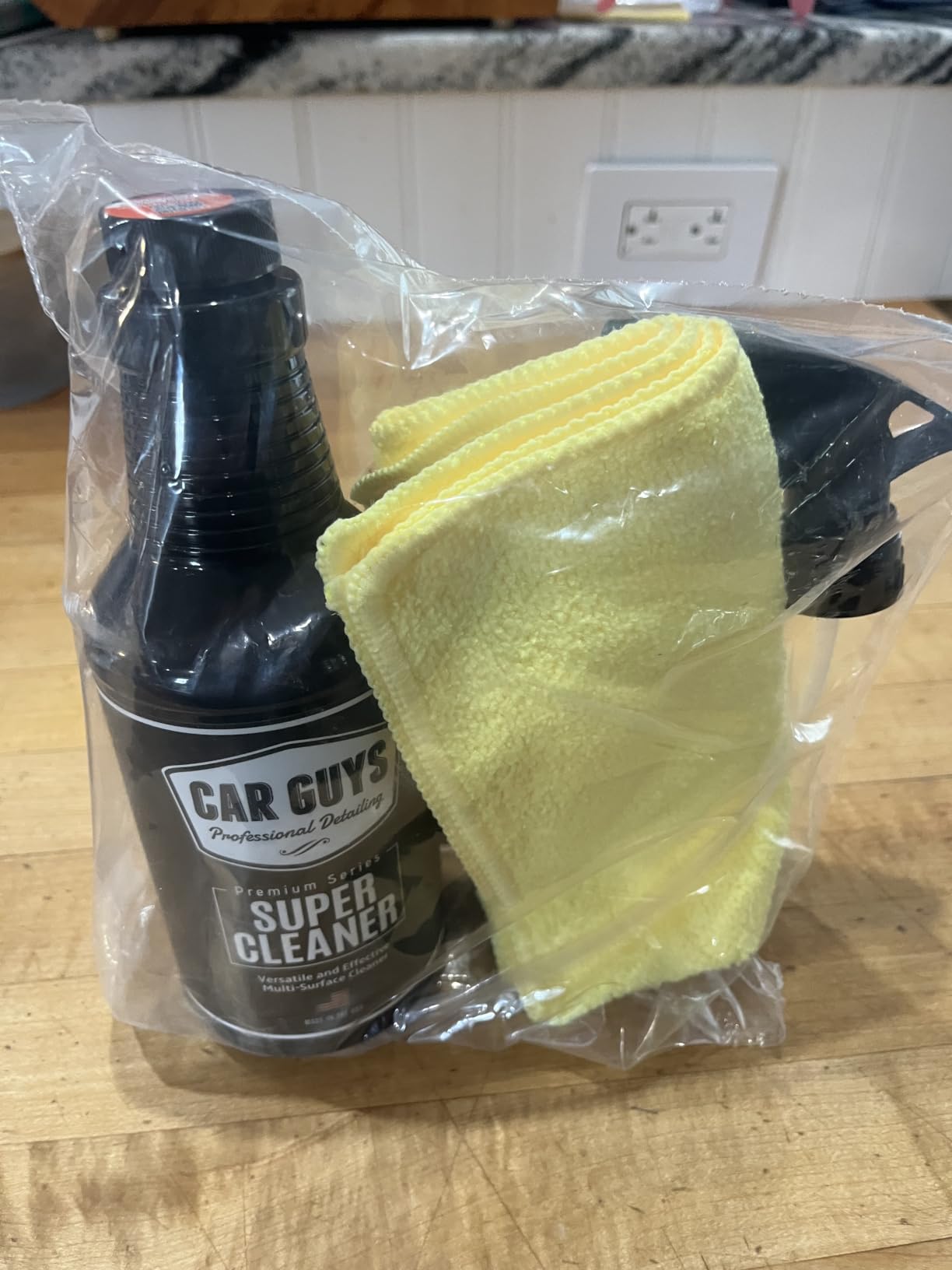 CAR GUYS Interior Car Cleaner for Tough Stains | Stain Remover for Car Seats, Carpet, Upholstery, & Leather | 18 Oz Kit with Microfiber Towel customer photo 1