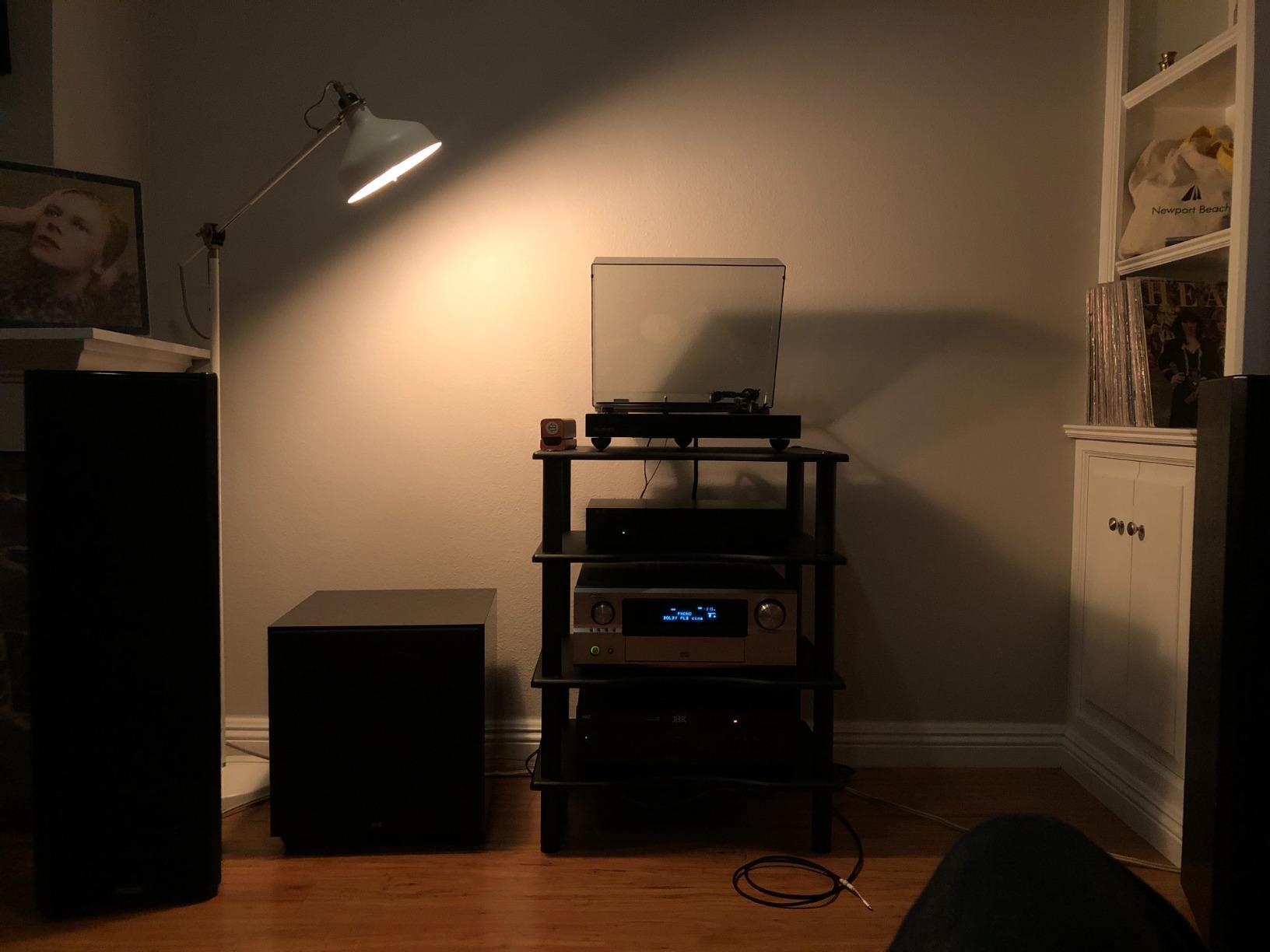 Monolith 4 Tier Shelf Audio Stand - Open Air Storage, Modular Design, Sturdy, Black customer photo 2