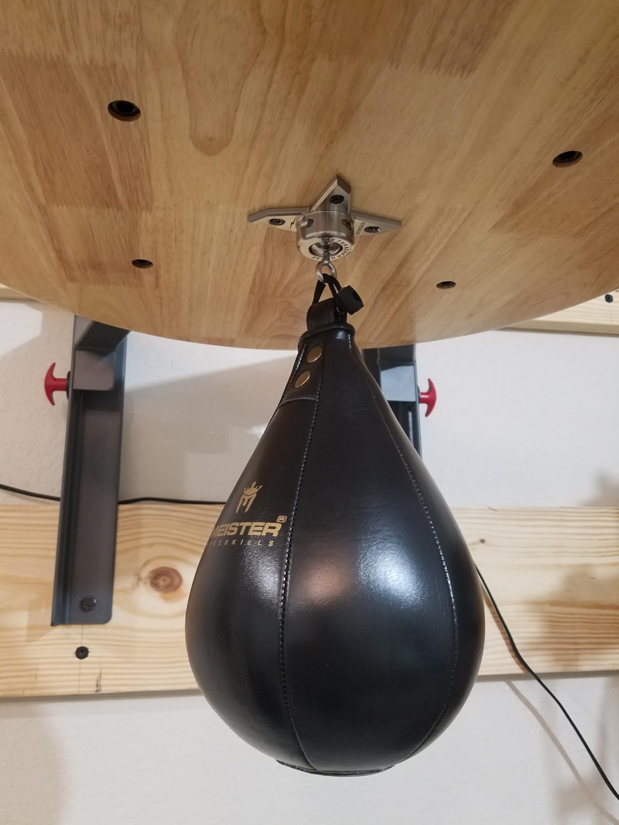 Meister SpeedKills Leather Speed Bag with Lightweight Latex Bladder | Hand-stitched and gyro-balanced for true rebounds, 100% genuine cowhide leather customer photo 2