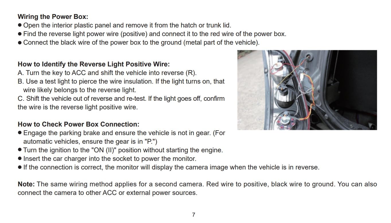 AUTO-VOX CS-2 Wireless Backup Camera with 4.3