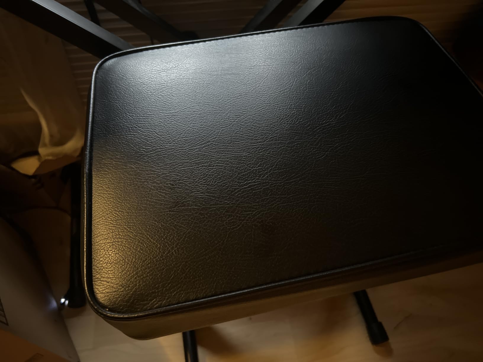 Hamzer Adjustable Padded Keyboard Bench, Heavy-Duty Foldable and Portable X-Style Stool Piano Seat with Cushion, Black customer photo 2