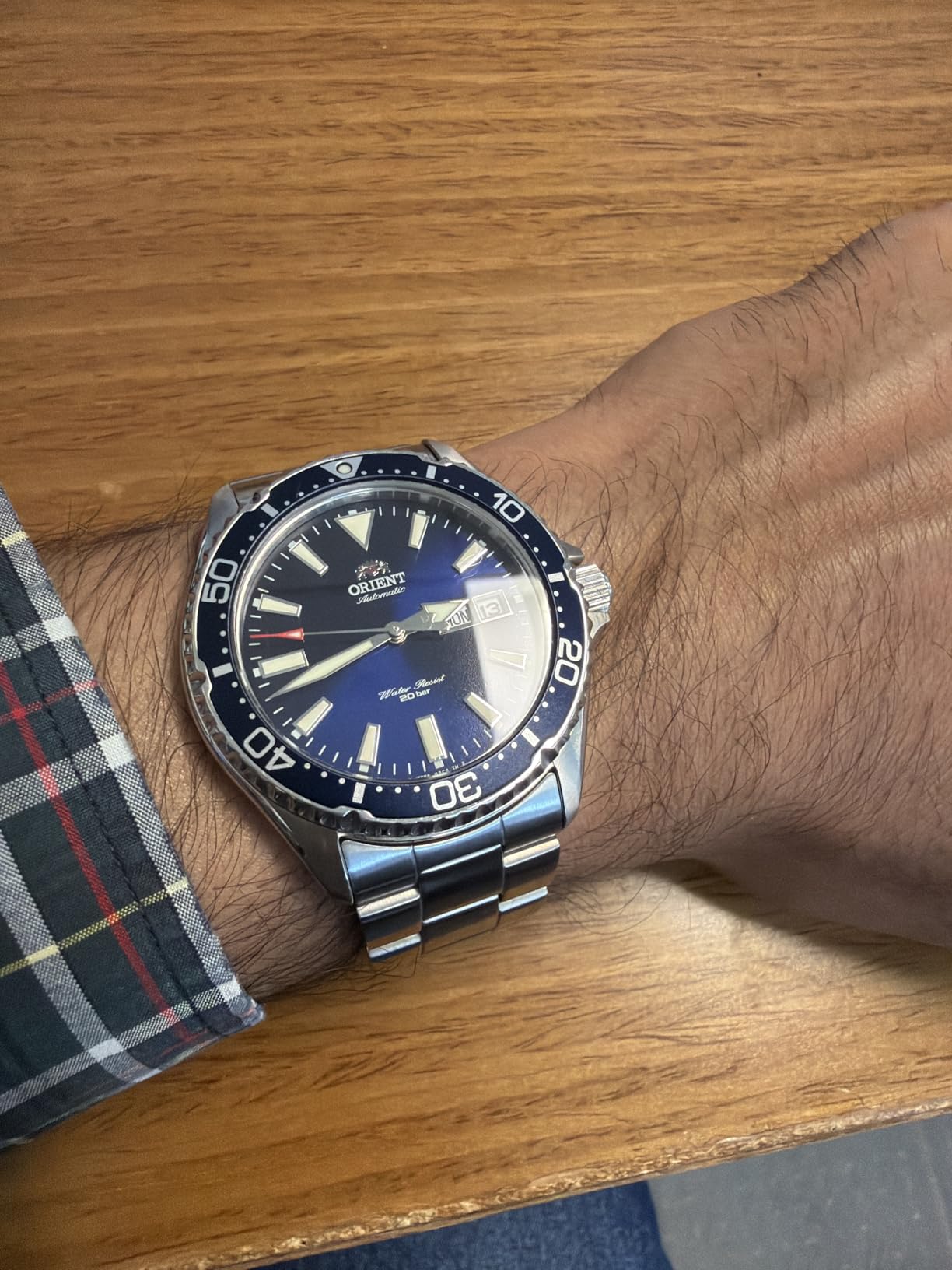 Orient Men's Kamasu Stainless Steel Automatic Diving Watch with Sapphire Crystal customer photo 2
