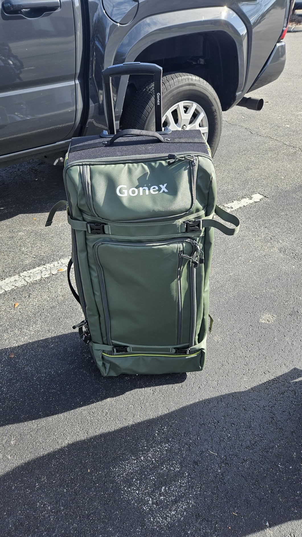 Gonex Rolling Duffle Bag with Wheels, 100L Water Repellent Large Wheeled Travel Duffel Luggage with Rollers 33 inch, Black customer photo 1