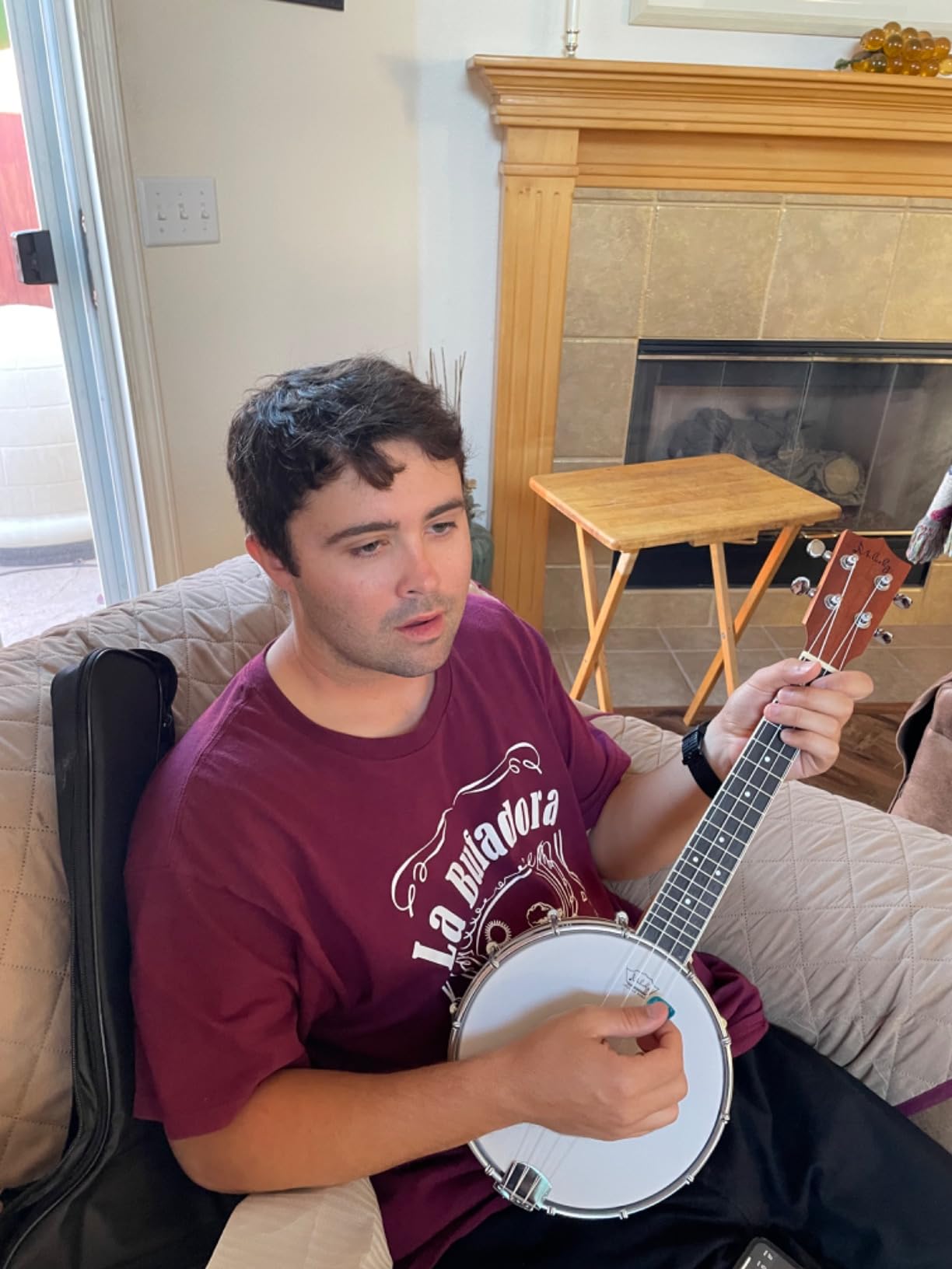 Mulucky 4-String Banjo Ukulele Banjolele 23 inch Sapele Wood with Remo Head BU806 customer photo 1