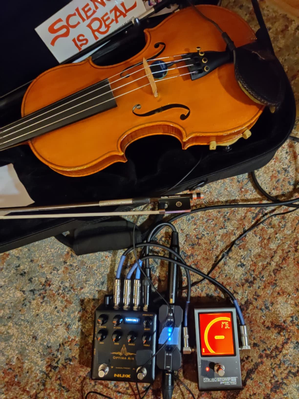 NUX Optima Air Dual-Switch Acoustic Guitar Simulator with Preamp, IR Loader, Capturing Mode, 15 Built-In Acoustic Guitar Profiles customer photo 1