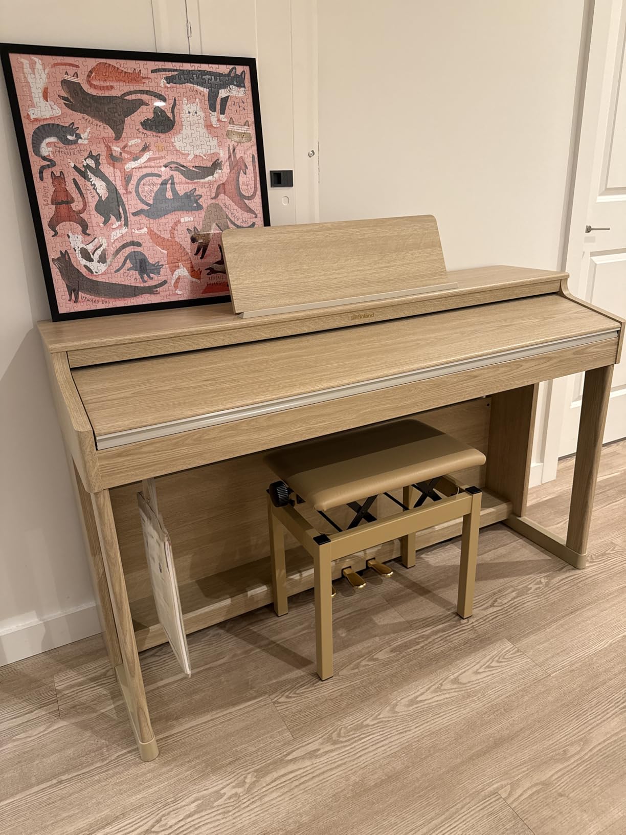 Roland RP701 88-Key Digital Home Piano | Light Oak | Authentic Upright Piano Experience customer photo 1
